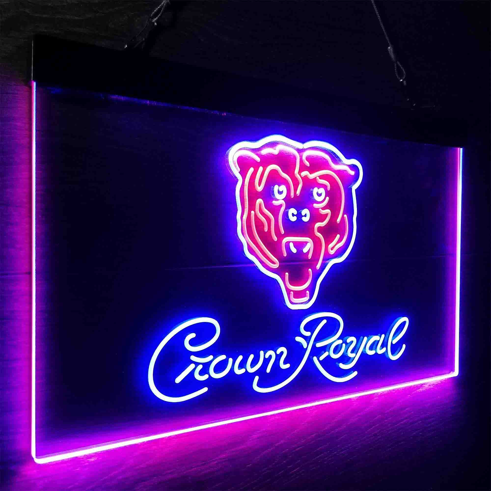 Chicago Bears Crown Royal Bar Neon-Like LED Sign - ProLedSign