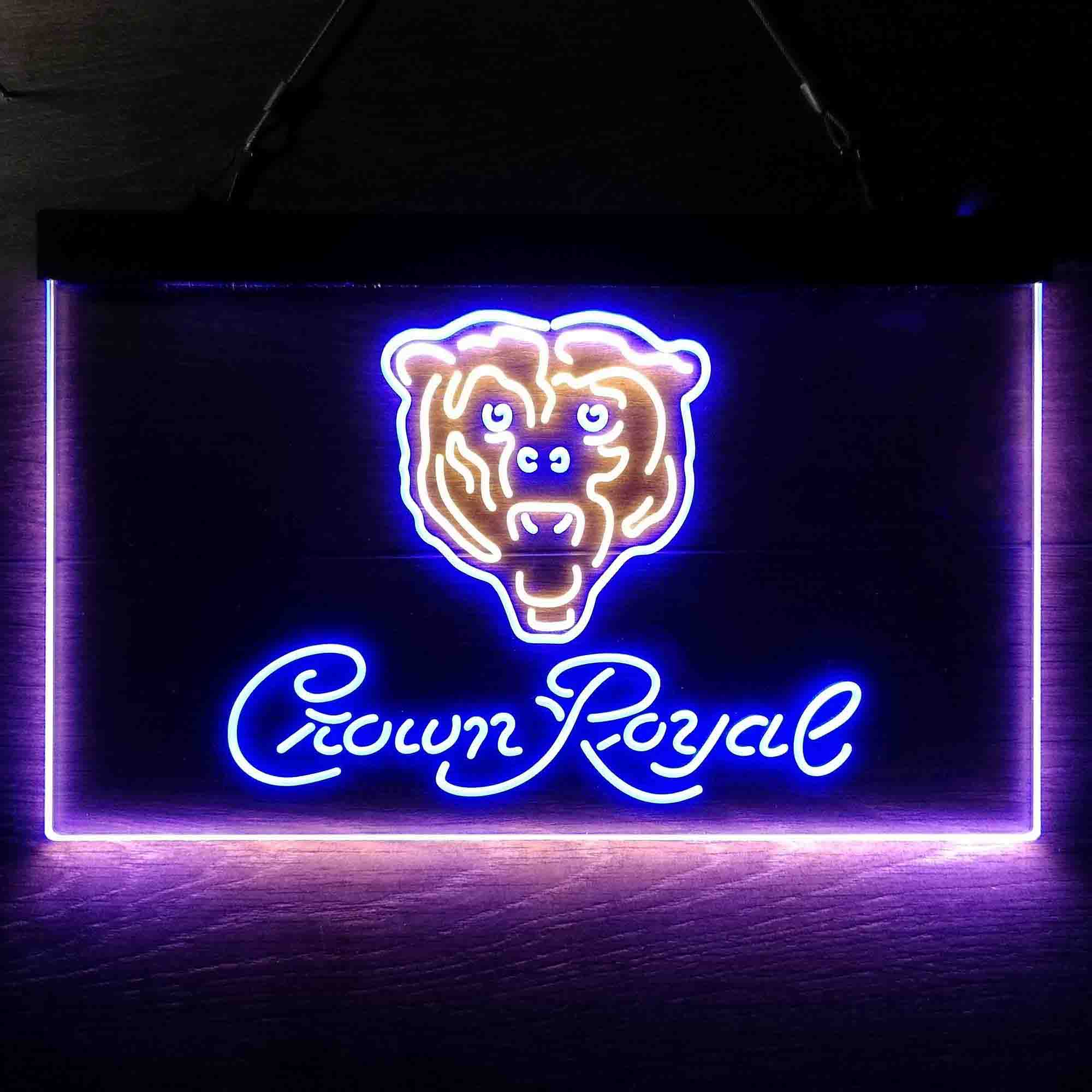 Chicago Bears Crown Royal Bar Neon-Like LED Sign - ProLedSign