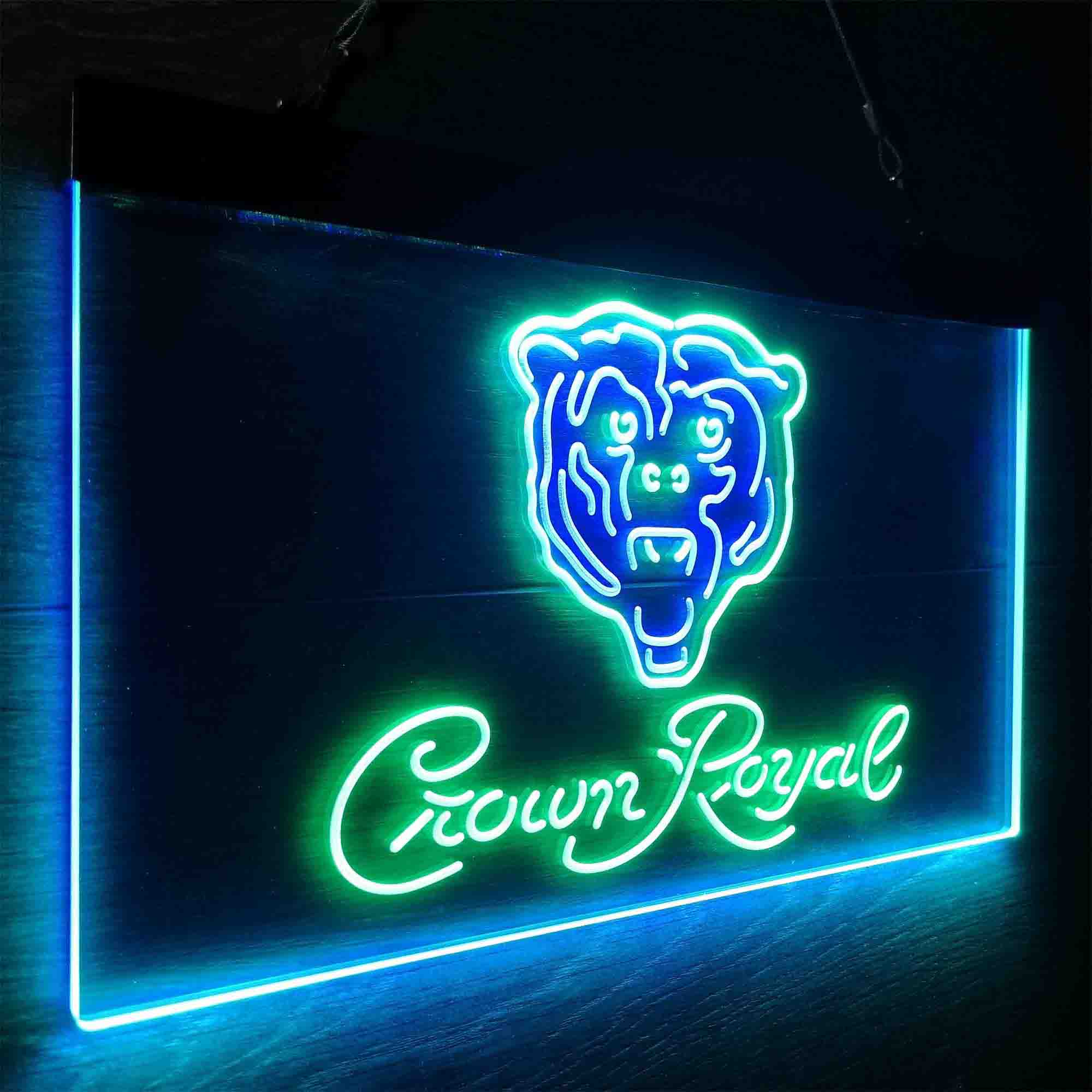 Chicago Bears Crown Royal Bar Neon-Like LED Sign - ProLedSign