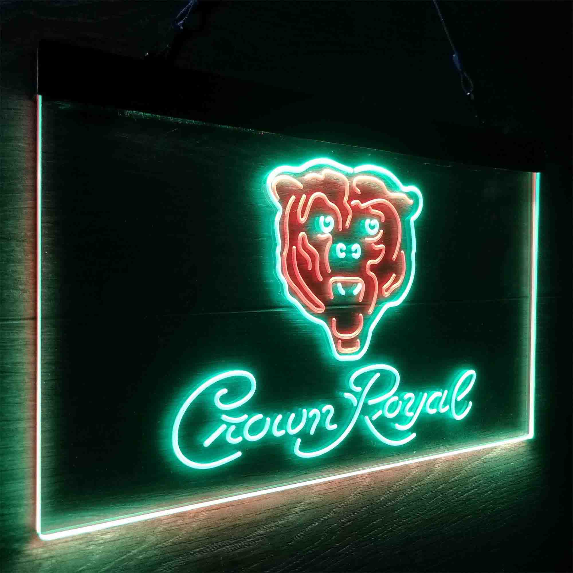 Chicago Bears Crown Royal Bar Neon-Like LED Sign - ProLedSign