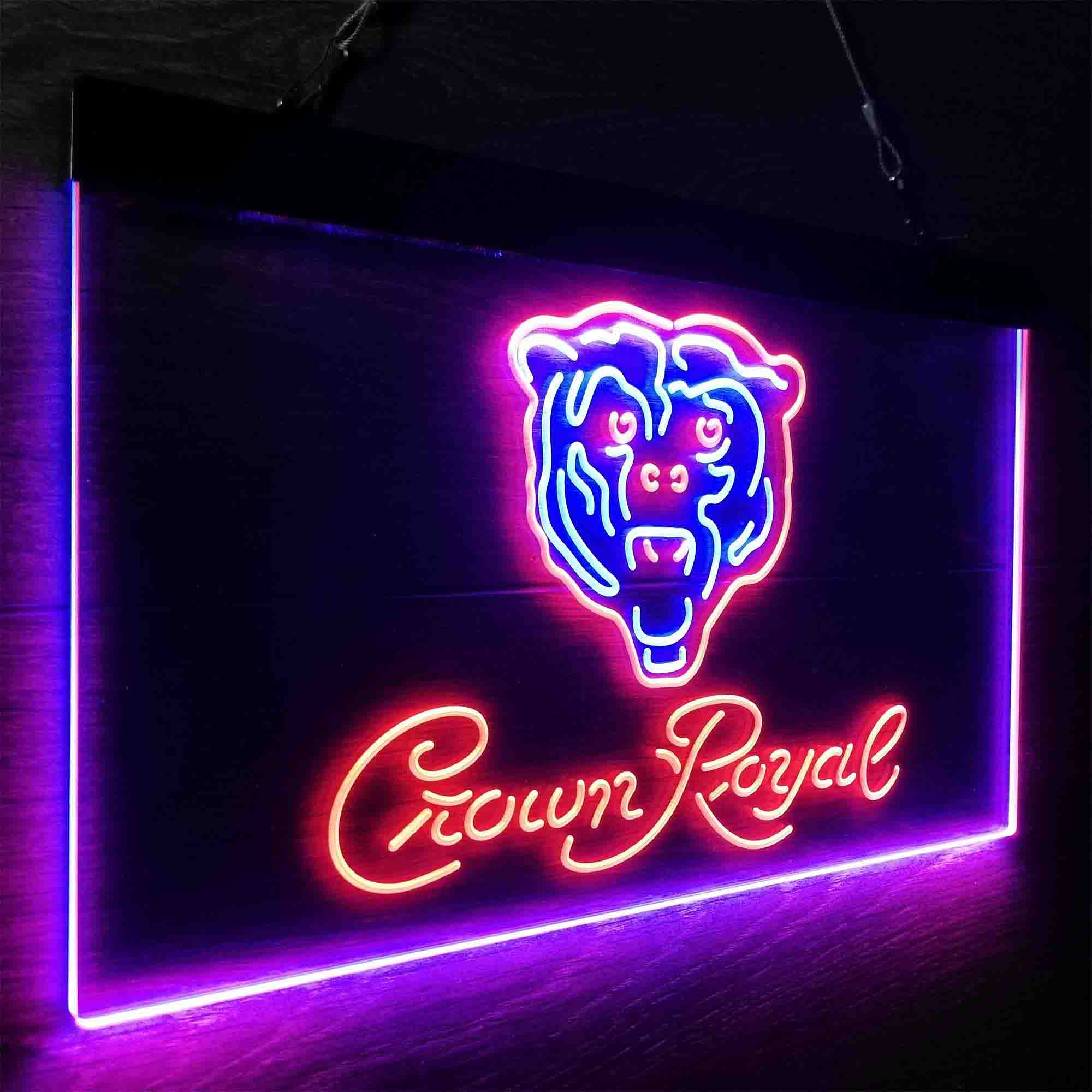 Chicago Bears Crown Royal Bar Neon-Like LED Sign - ProLedSign