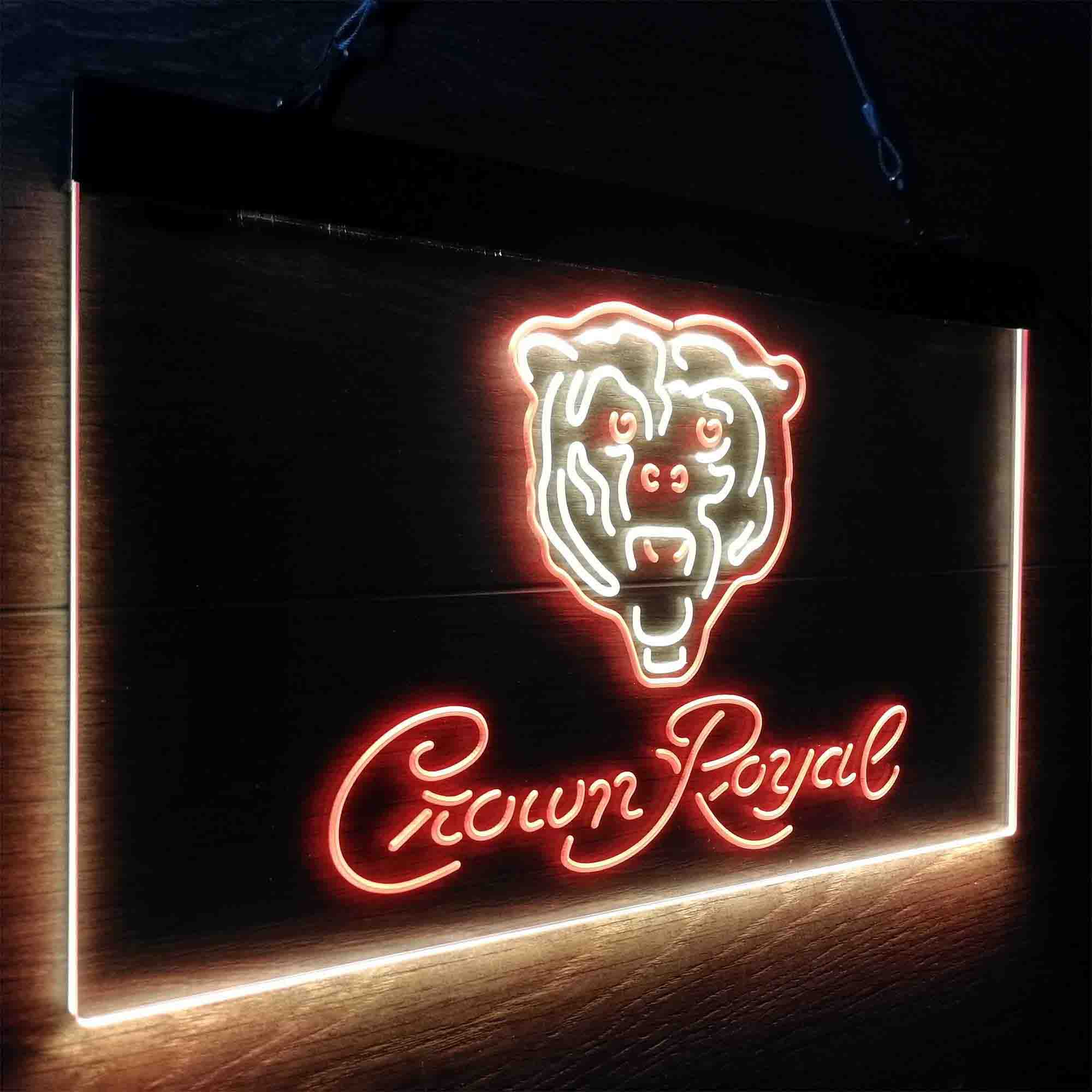 Chicago Bears Crown Royal Bar Neon-Like LED Sign - ProLedSign