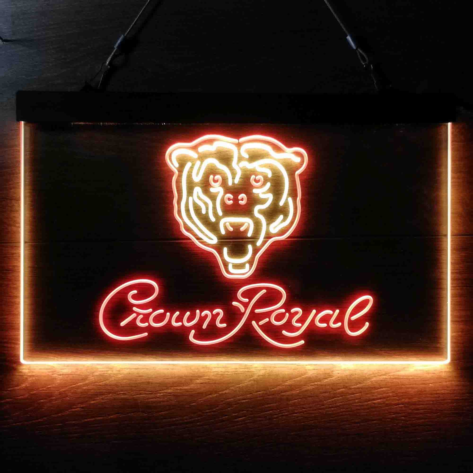 Chicago Bears Crown Royal Bar Neon-Like LED Sign - ProLedSign