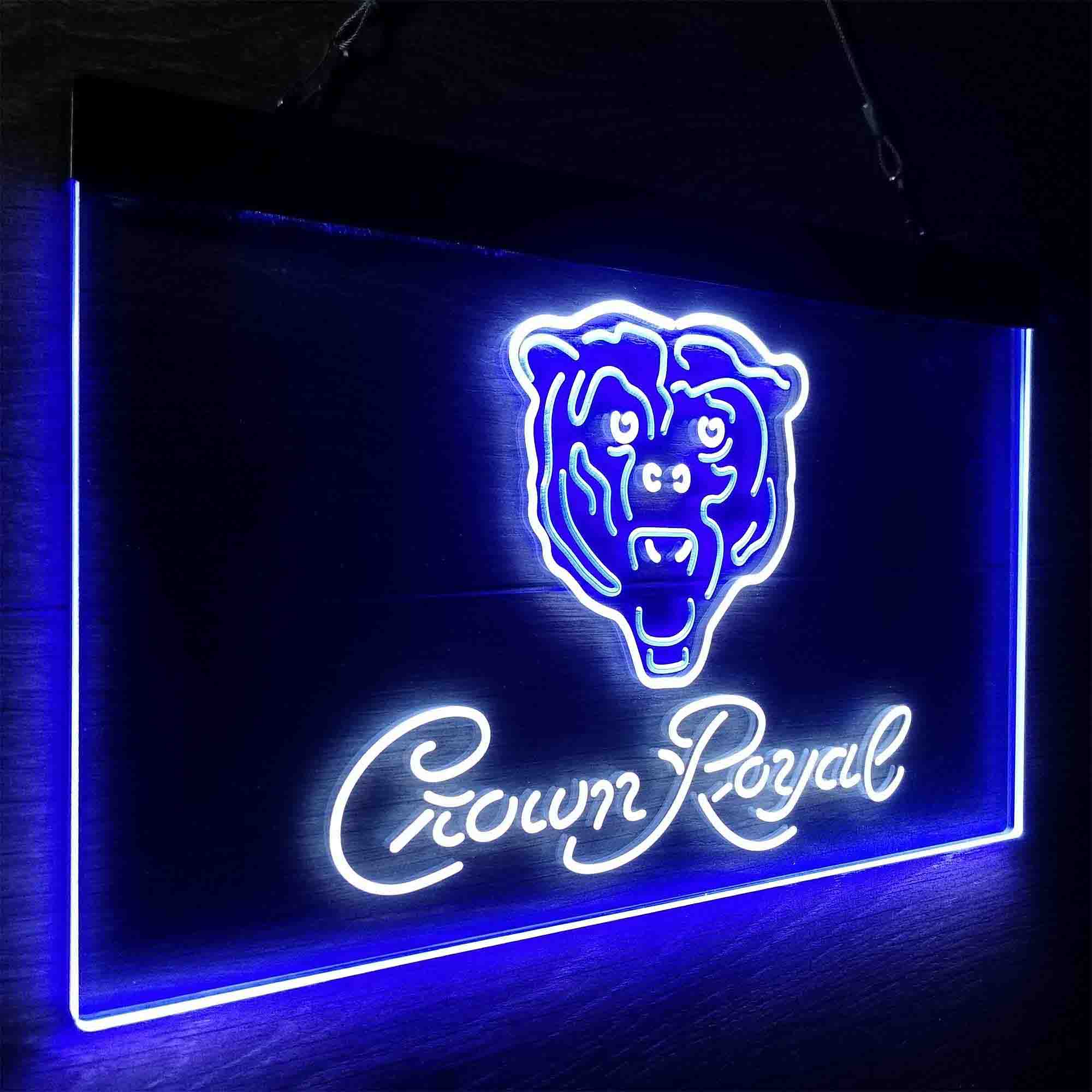 Chicago Bears Crown Royal Bar Neon-Like LED Sign - ProLedSign