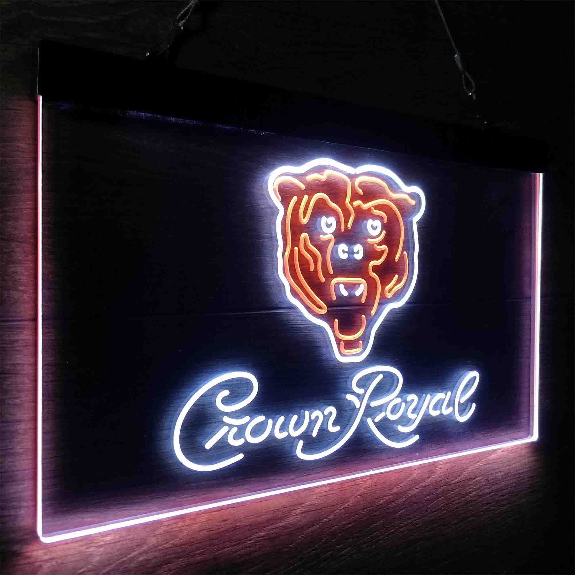 Chicago Bears Crown Royal Bar Neon-Like LED Sign - ProLedSign