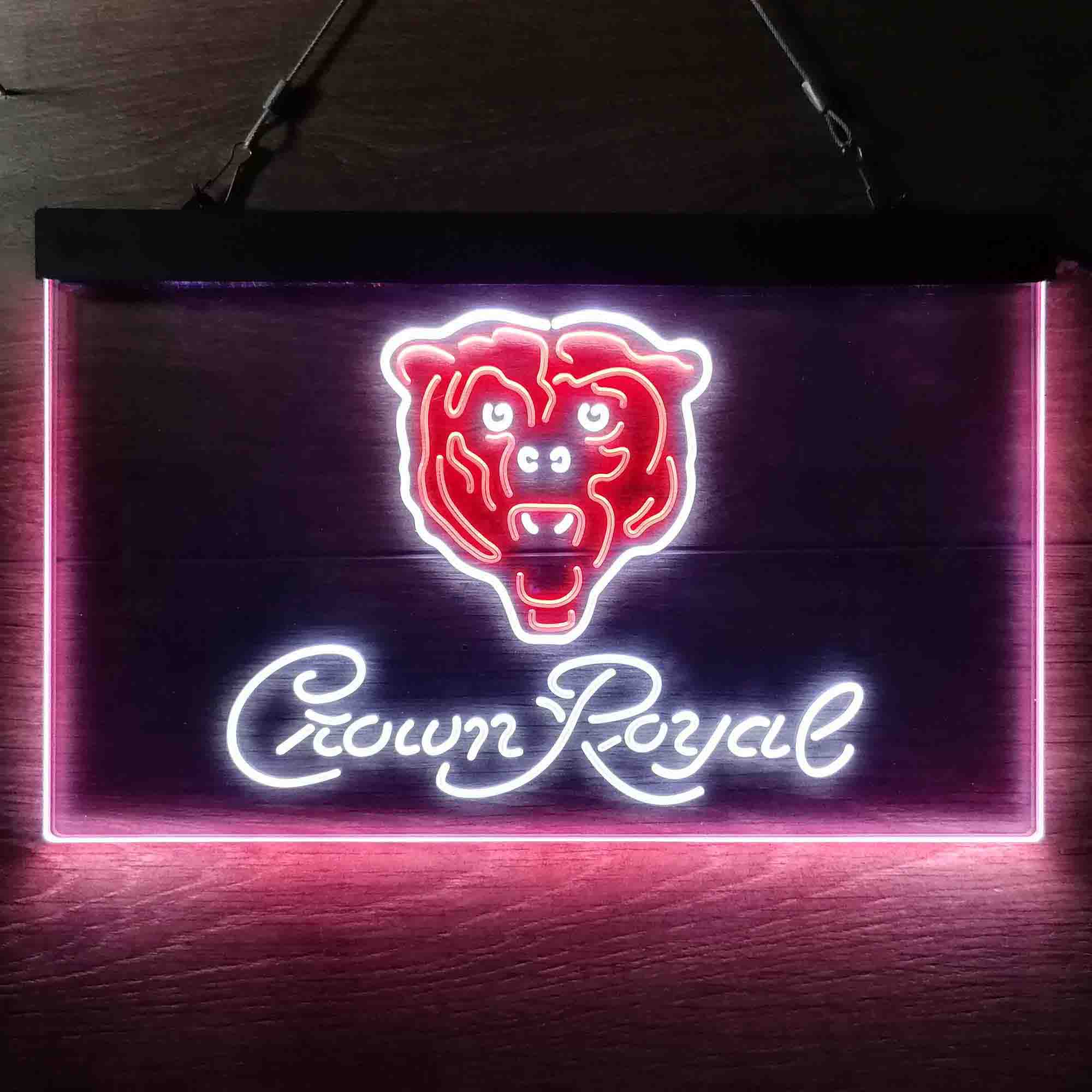 Chicago Bears Crown Royal Bar Neon-Like LED Sign - ProLedSign