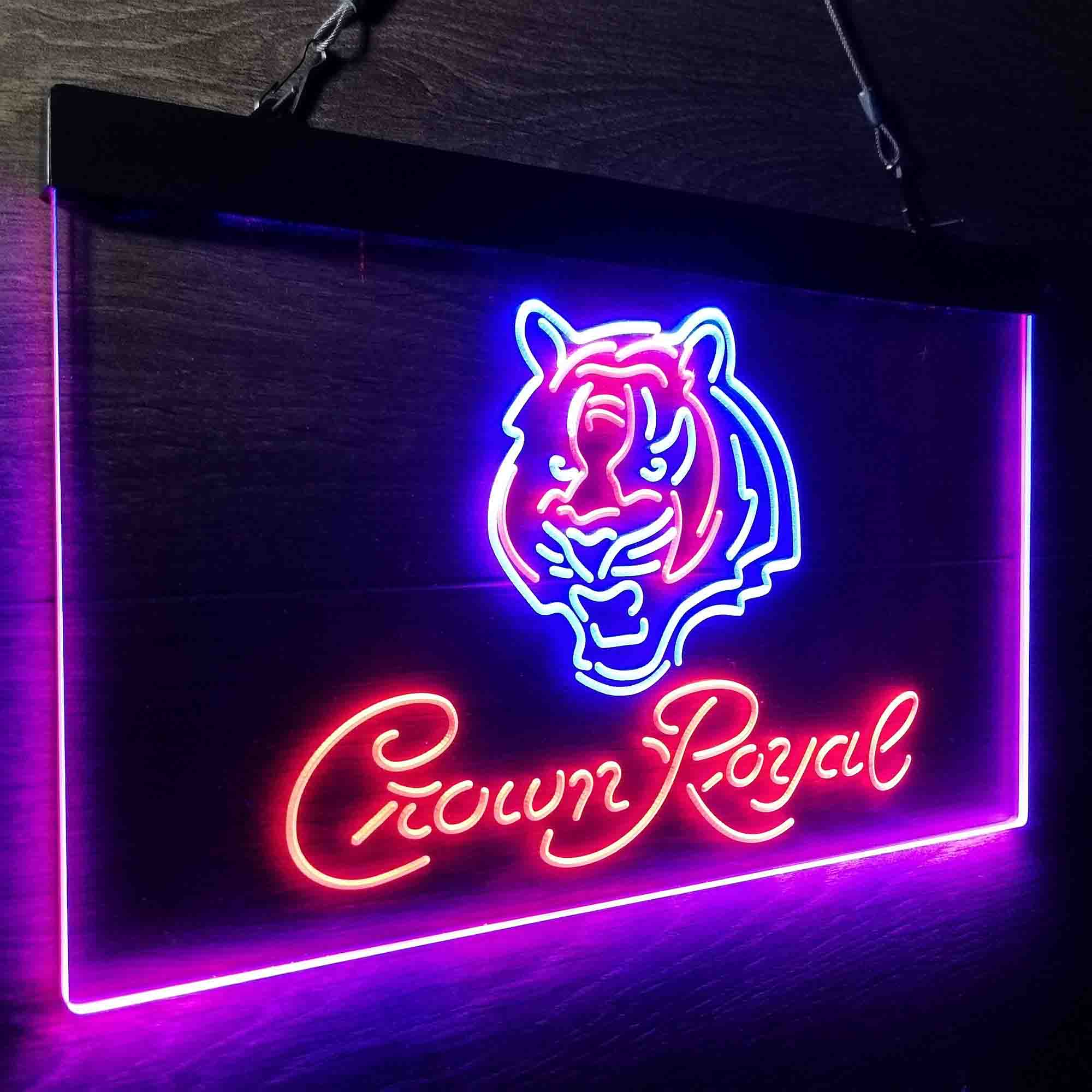 Crown Royal Bar Cincinnati Bengals Est. 1968 Neon-Like LED Sign - ProLedSign