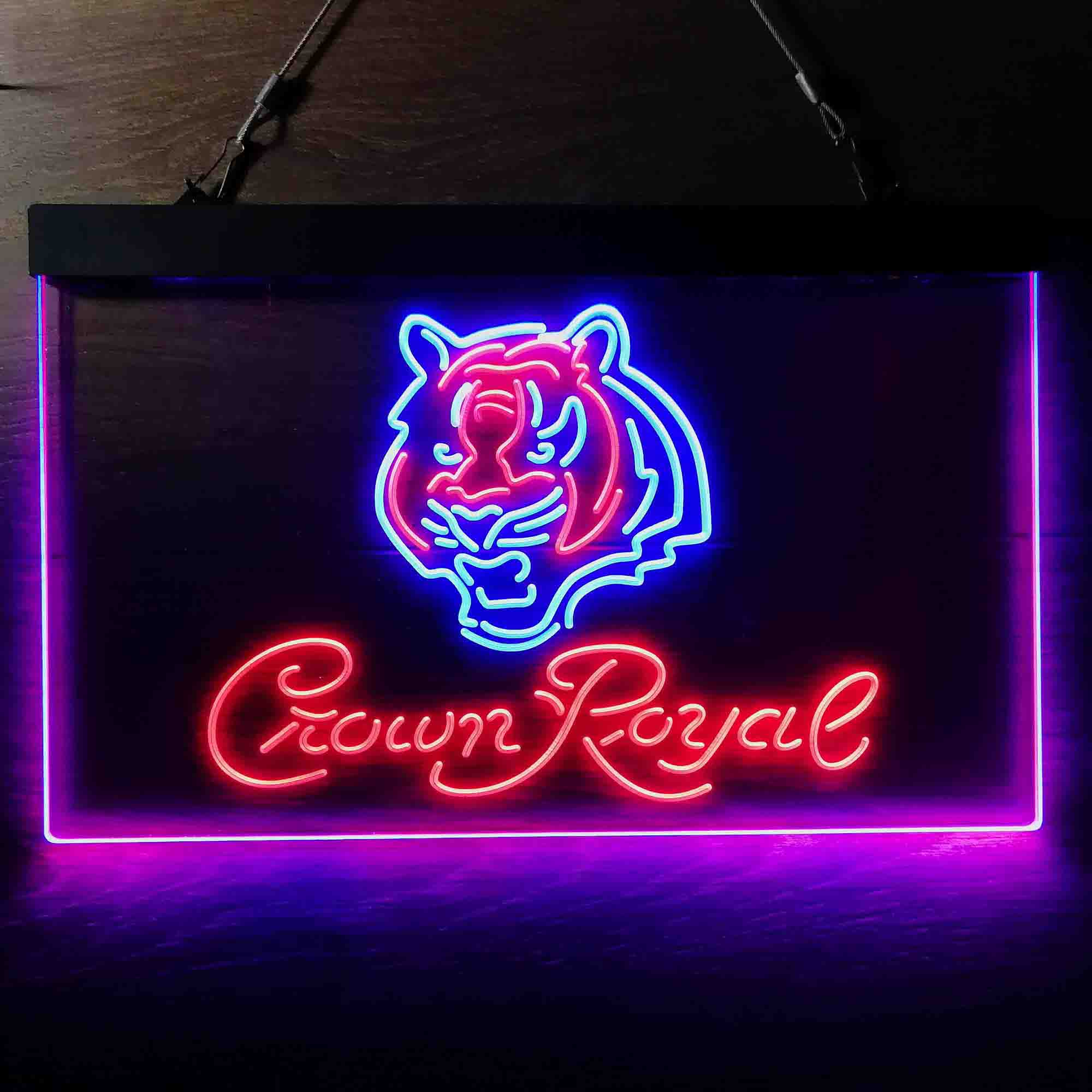 Crown Royal Bar Cincinnati Bengals Est. 1968 Neon-Like LED Sign - ProLedSign