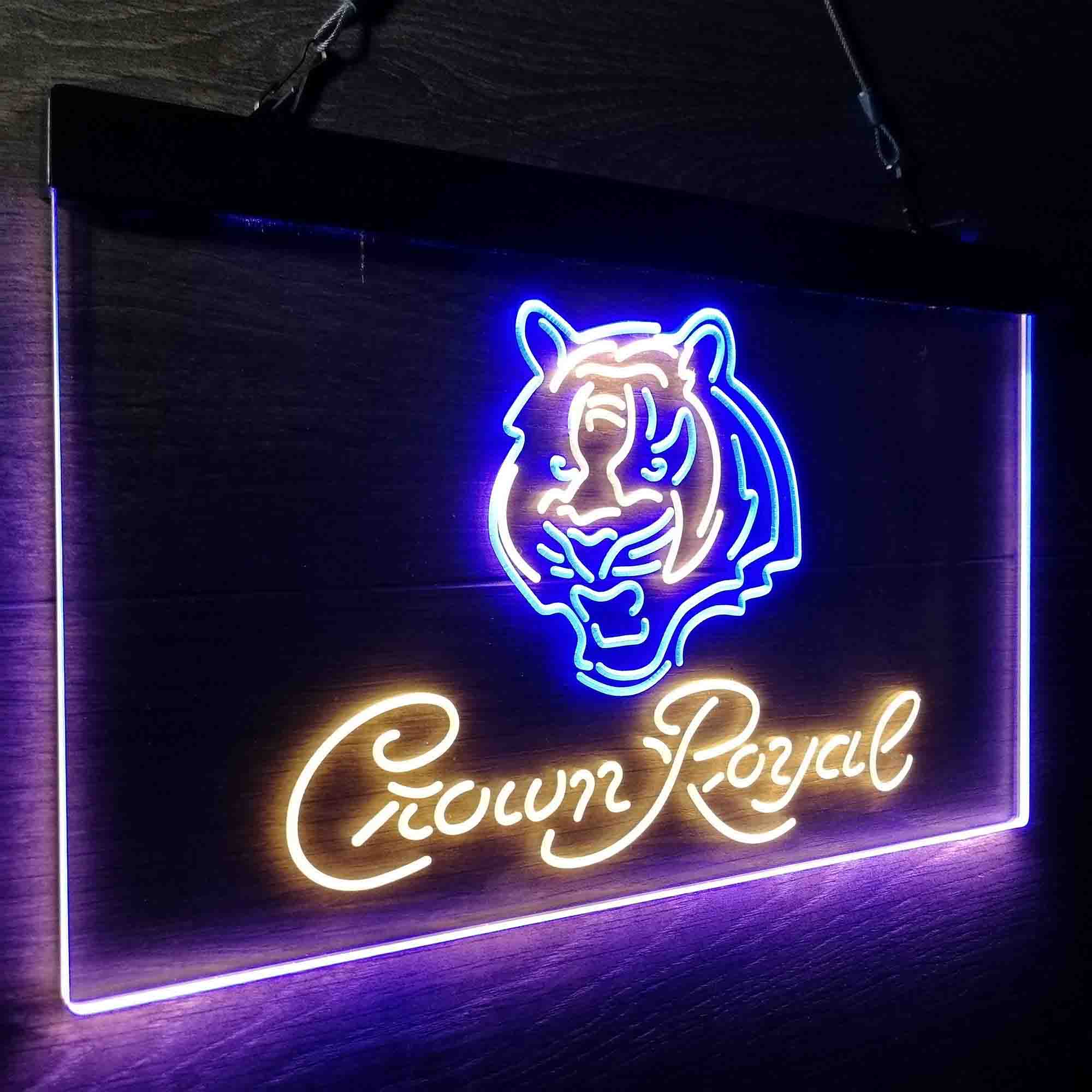 Crown Royal Bar Cincinnati Bengals Est. 1968 Neon-Like LED Sign - ProLedSign