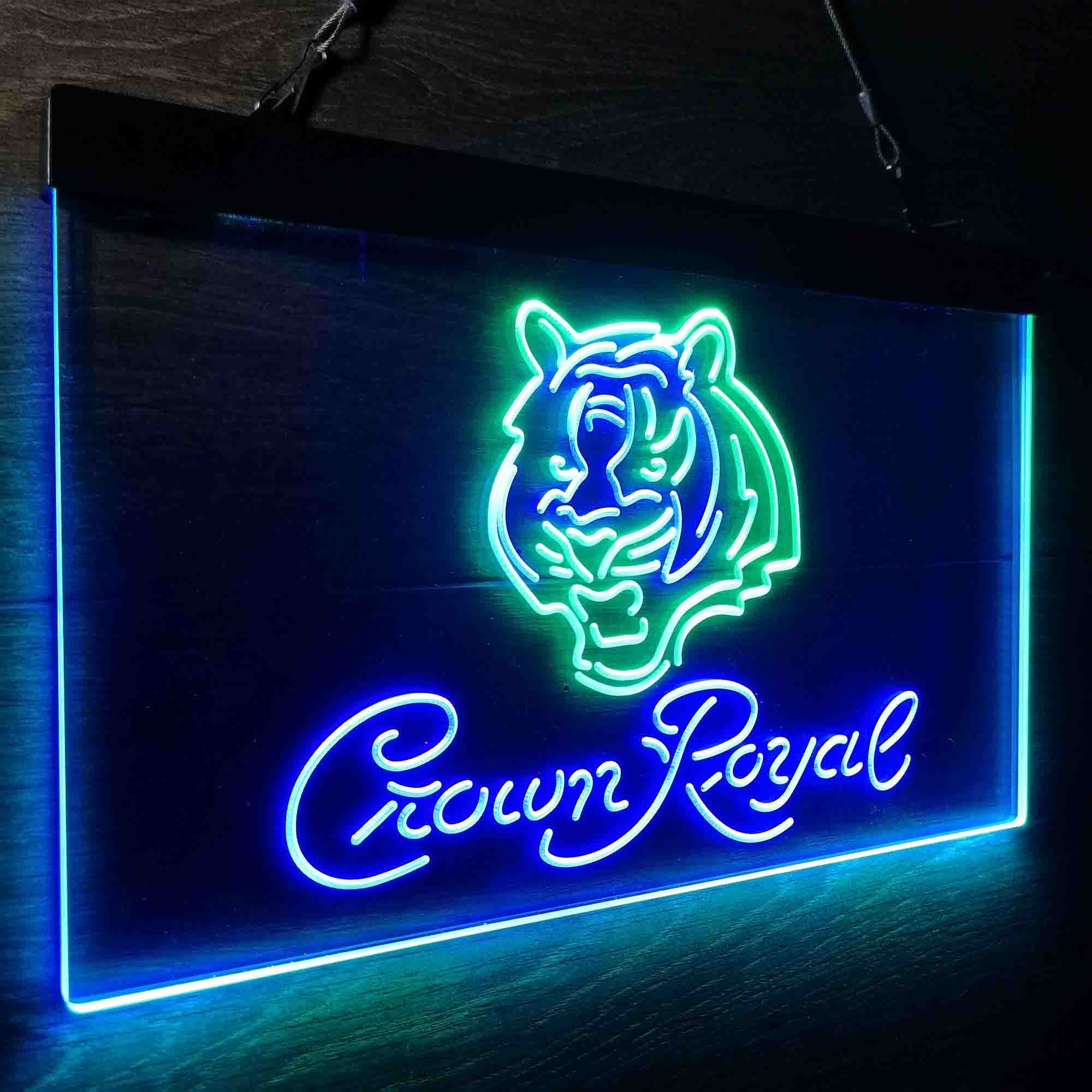 Crown Royal Bar Cincinnati Bengals Est. 1968 Neon-Like LED Sign - ProLedSign