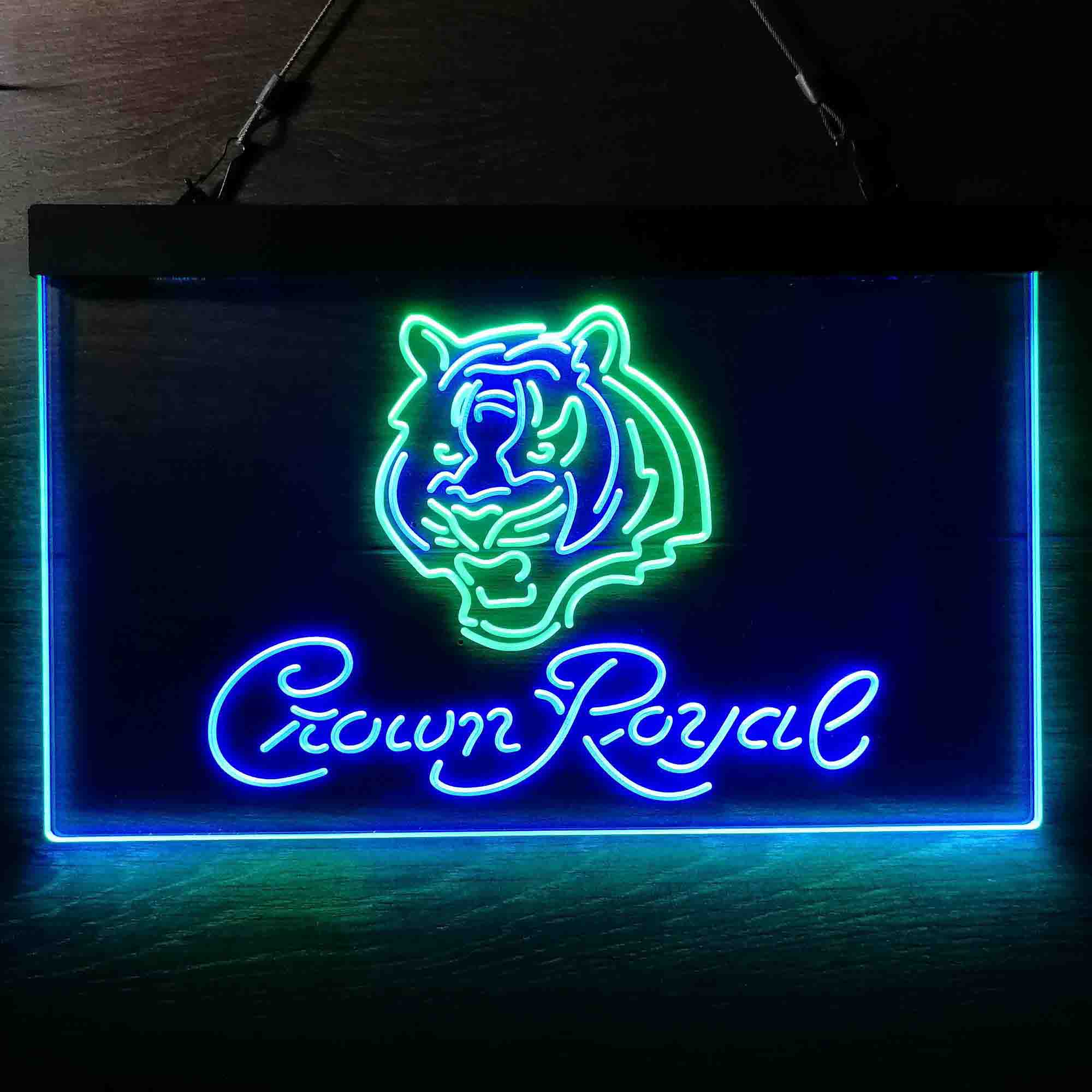 Crown Royal Bar Cincinnati Bengals Est. 1968 Neon-Like LED Sign - ProLedSign