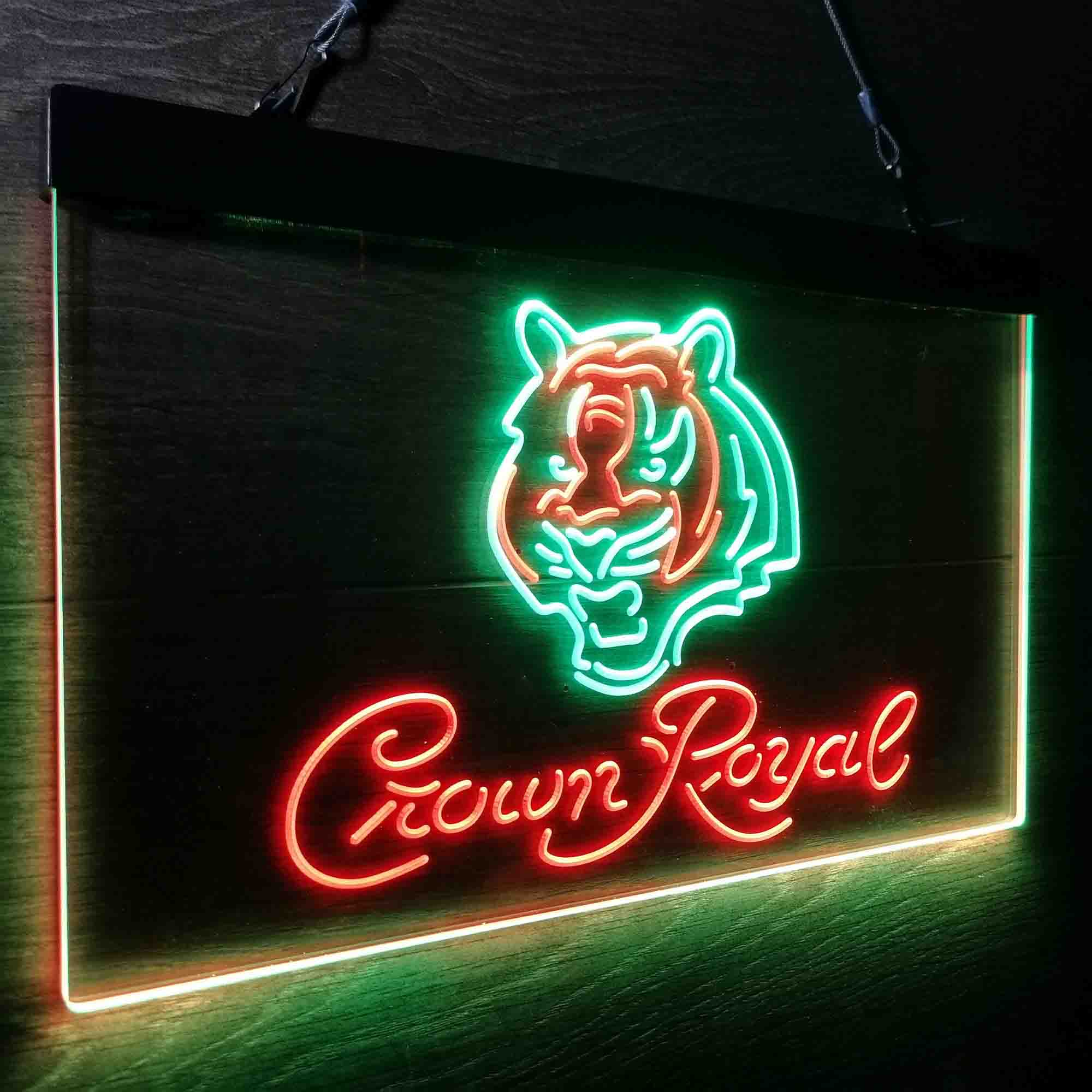 Crown Royal Bar Cincinnati Bengals Est. 1968 Neon-Like LED Sign - ProLedSign