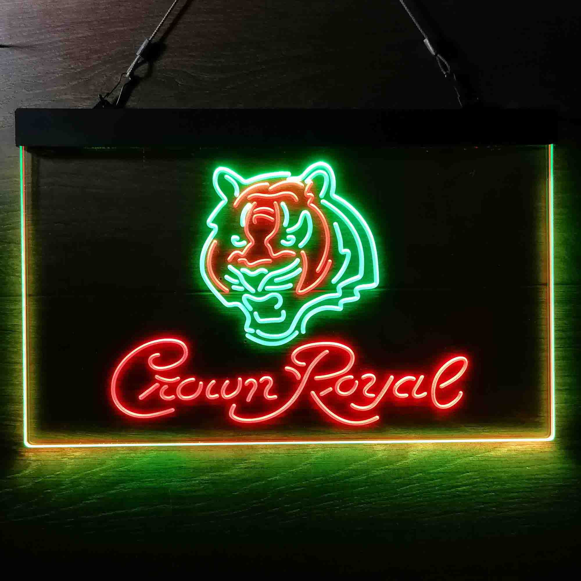 Crown Royal Bar Cincinnati Bengals Est. 1968 Neon-Like LED Sign - ProLedSign