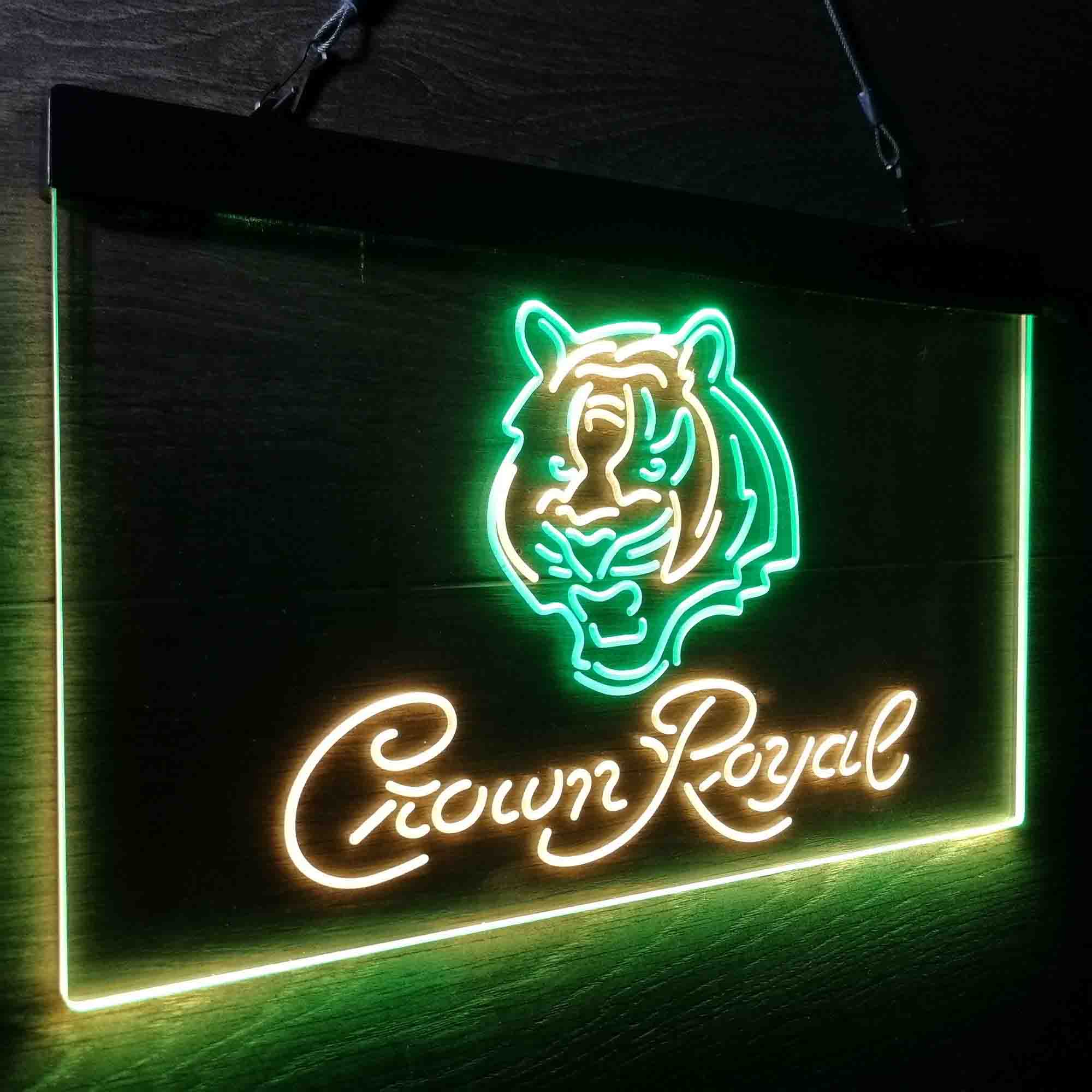 Crown Royal Bar Cincinnati Bengals Est. 1968 Neon-Like LED Sign - ProLedSign