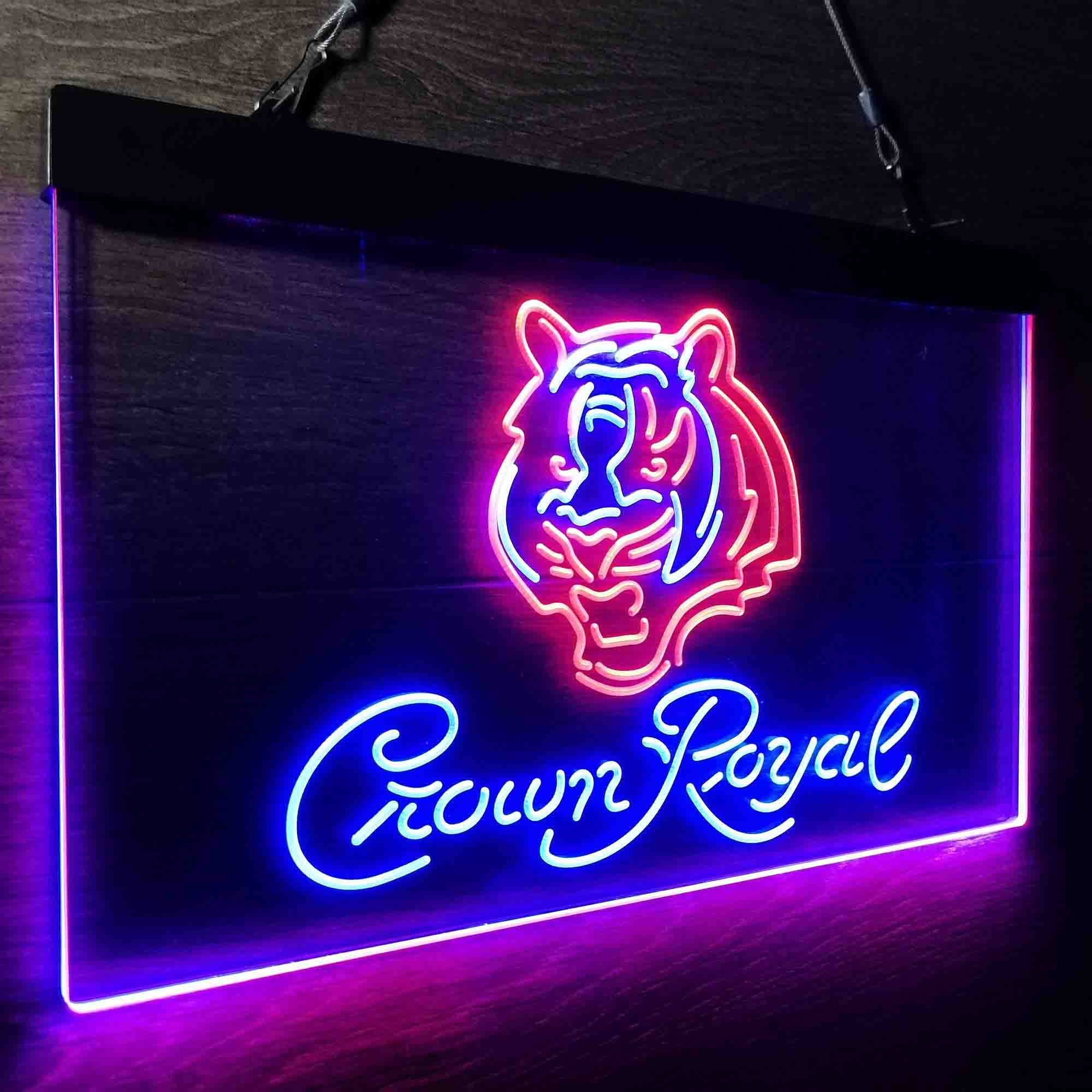 Crown Royal Bar Cincinnati Bengals Est. 1968 Neon-Like LED Sign - ProLedSign