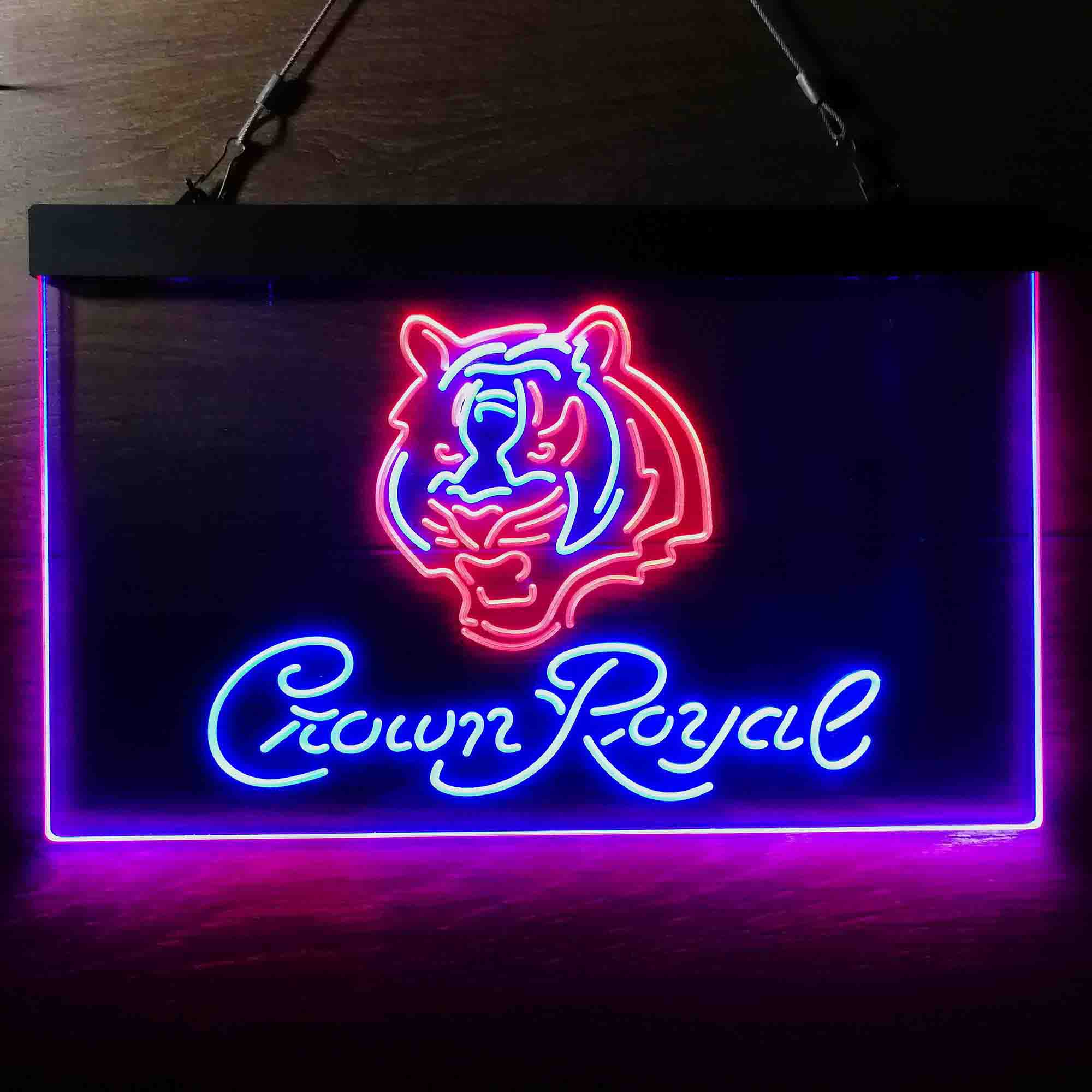 Crown Royal Bar Cincinnati Bengals Est. 1968 Neon-Like LED Sign - ProLedSign