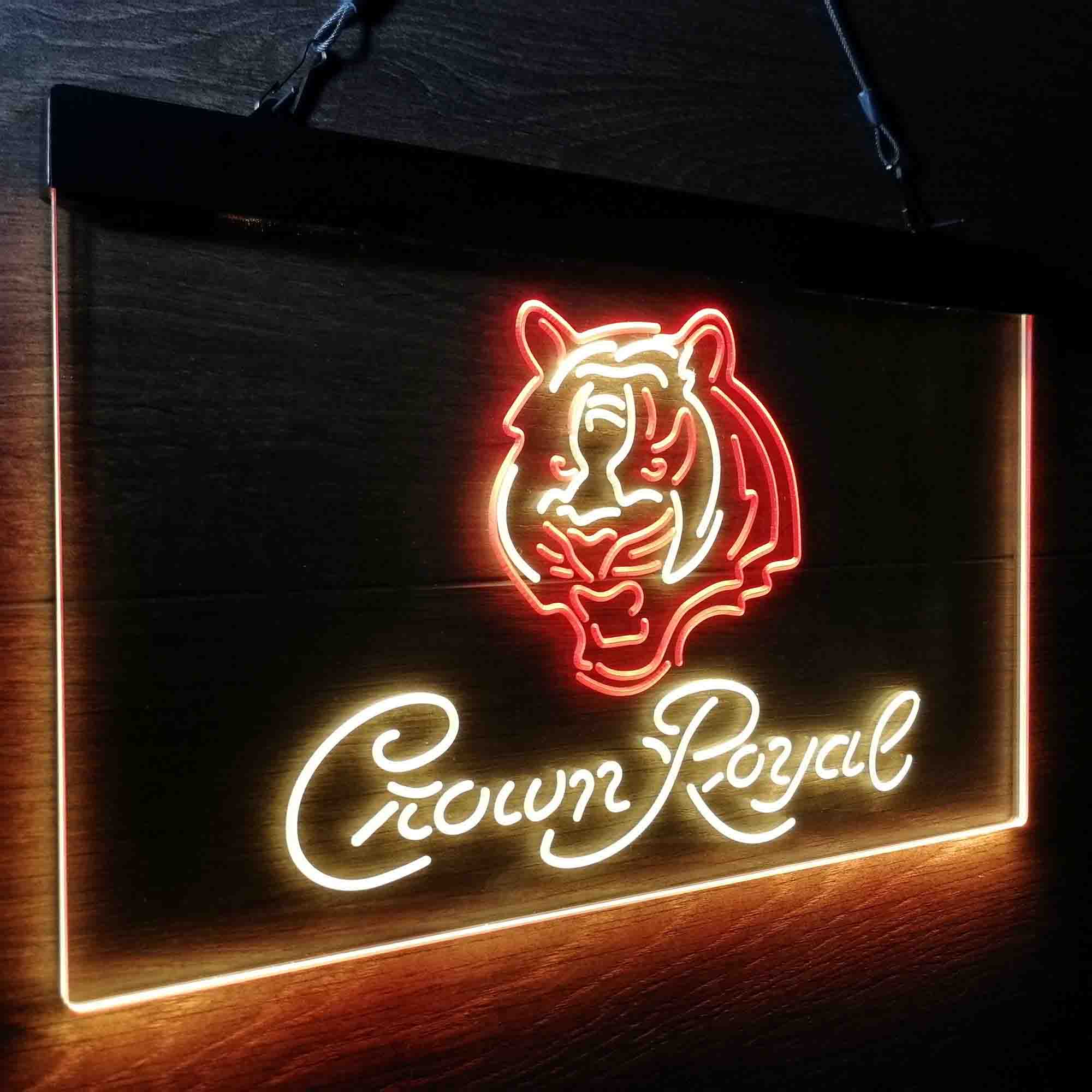 Crown Royal Bar Cincinnati Bengals Est. 1968 Neon-Like LED Sign - ProLedSign