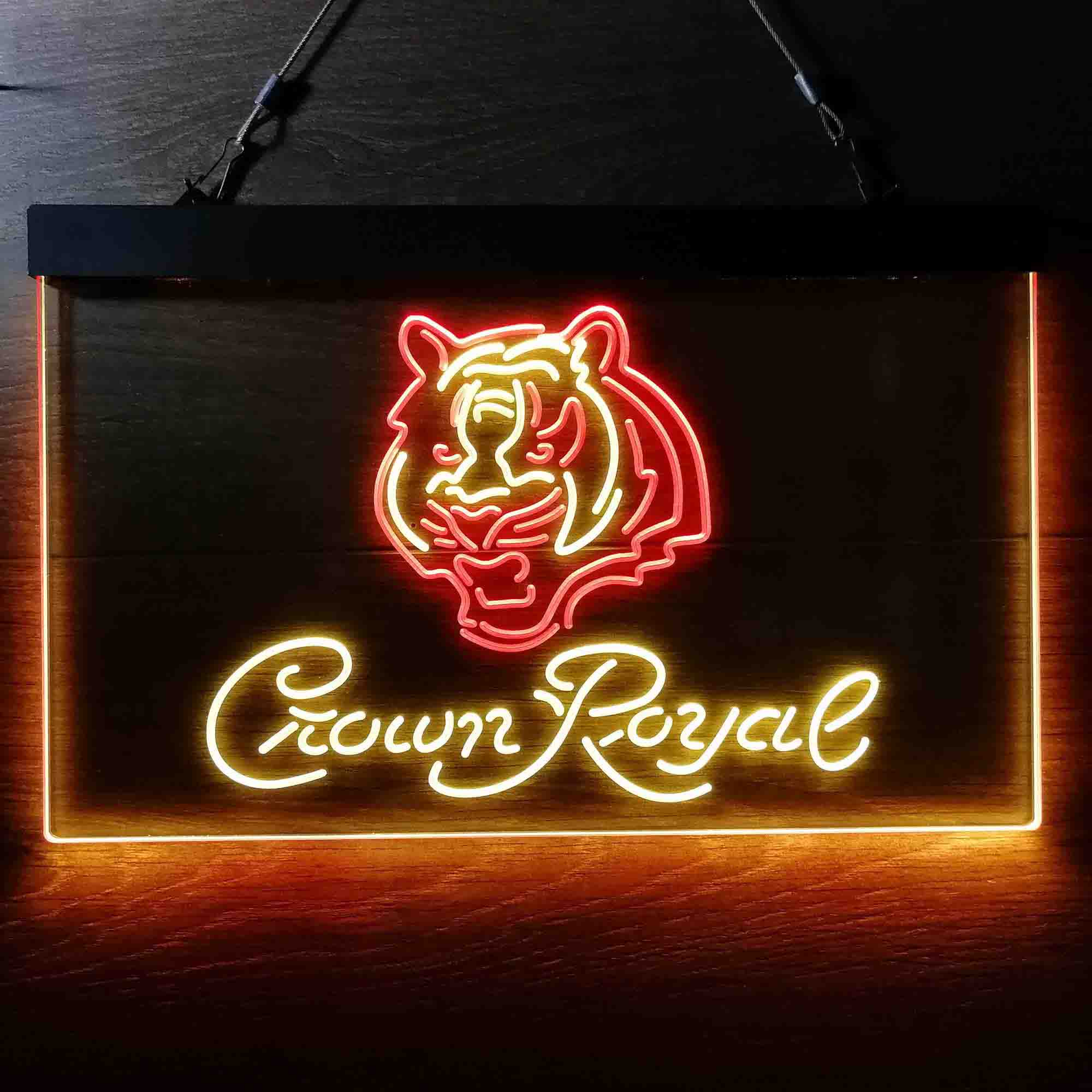 Crown Royal Bar Cincinnati Bengals Est. 1968 Neon-Like LED Sign - ProLedSign