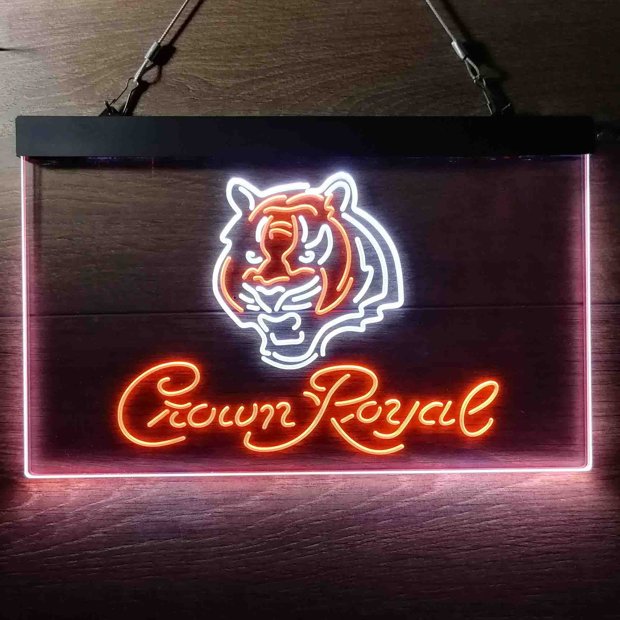 Crown Royal Bar Cincinnati Bengals Est. 1968 Neon-Like LED Sign - ProLedSign