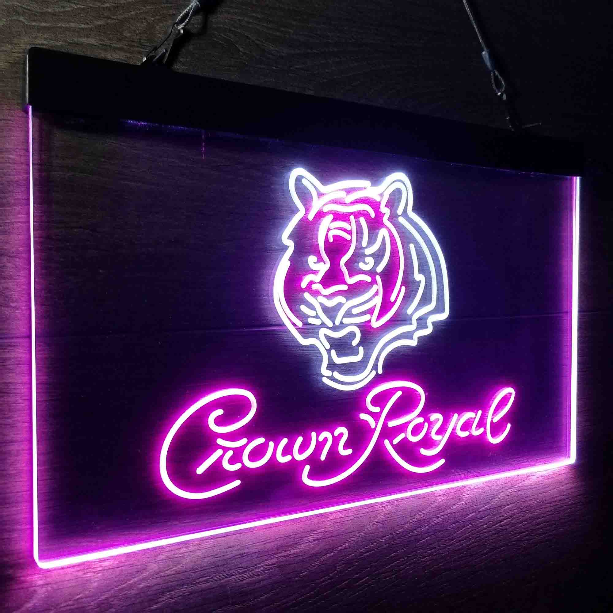 Crown Royal Bar Cincinnati Bengals Est. 1968 Neon-Like LED Sign - ProLedSign