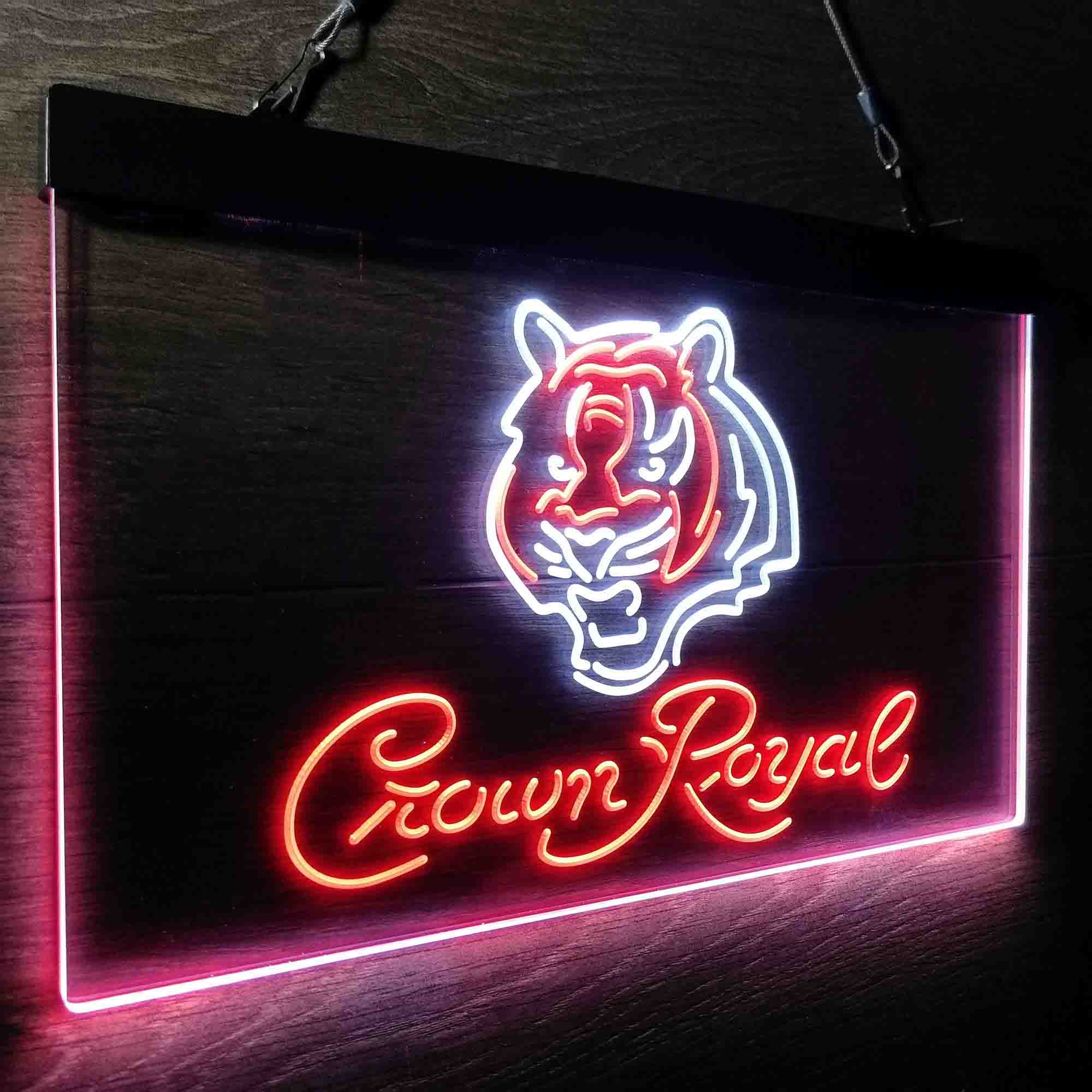 Crown Royal Bar Cincinnati Bengals Est. 1968 Neon-Like LED Sign - ProLedSign