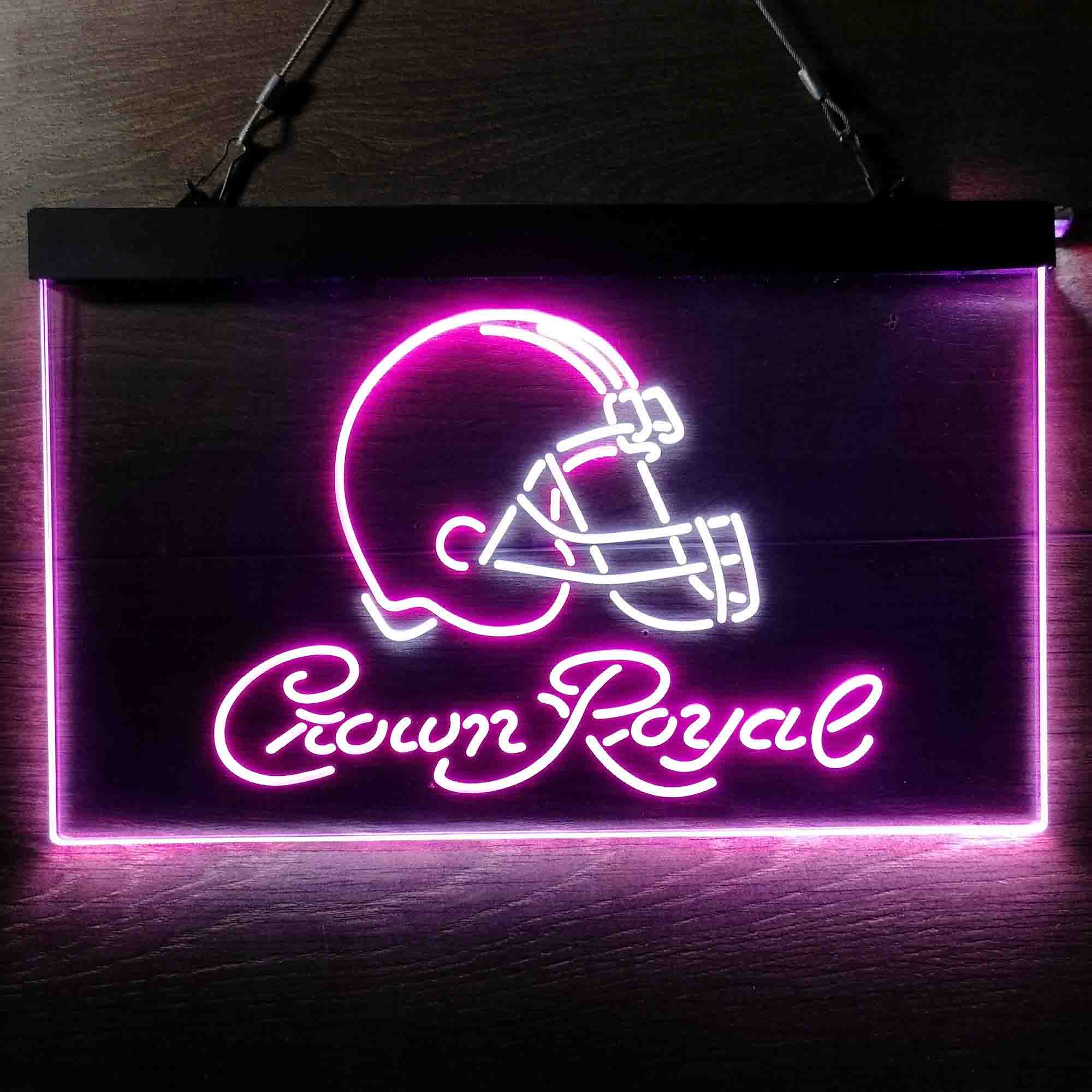 Cleveland Browns Crown Royal Bar Neon-Like LED Sign - ProLedSign