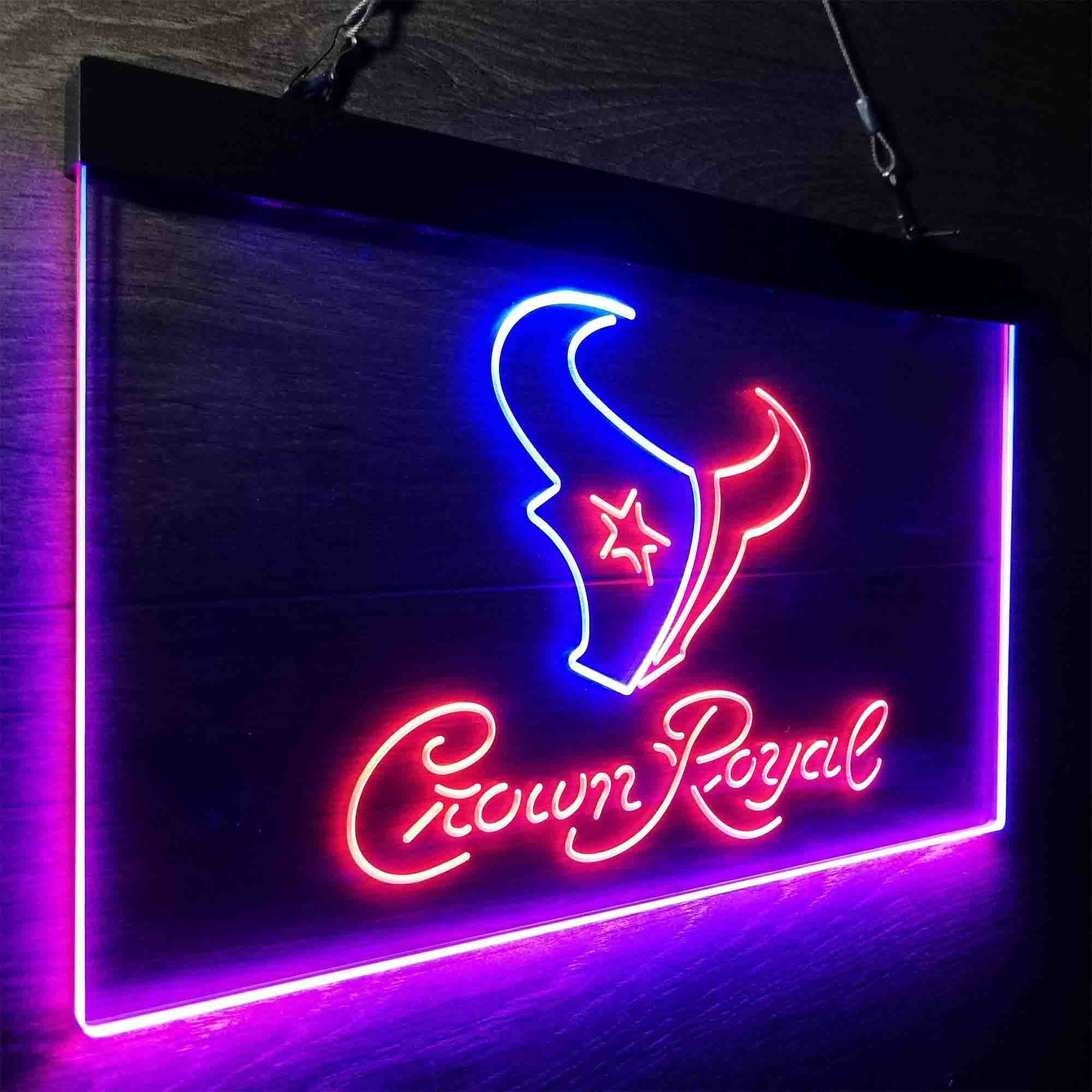 Houston Texans Crown Royal Bar Neon-Like LED Sign - ProLedSign