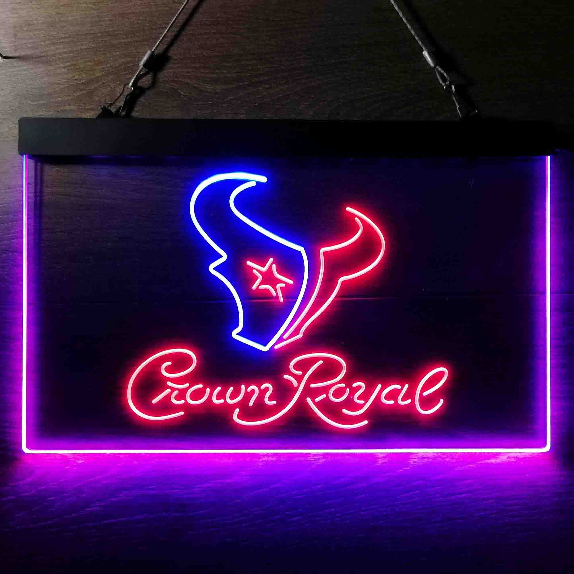 Houston Texans Crown Royal Bar Neon-Like LED Sign - ProLedSign