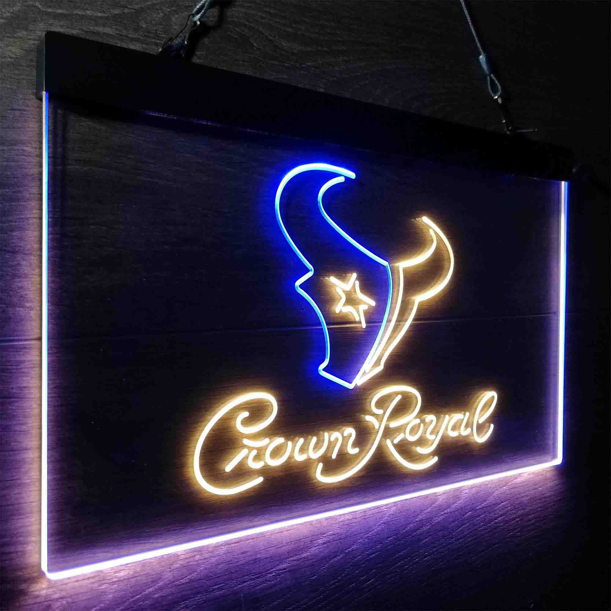 Houston Texans Crown Royal Bar Neon-Like LED Sign - ProLedSign