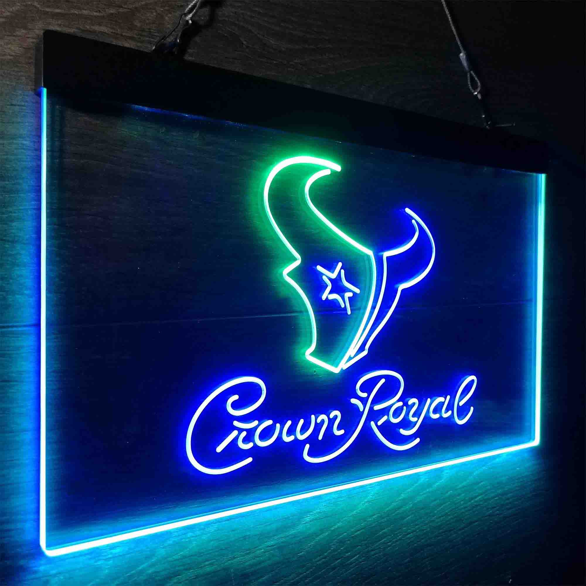 Houston Texans Crown Royal Bar Neon-Like LED Sign - ProLedSign