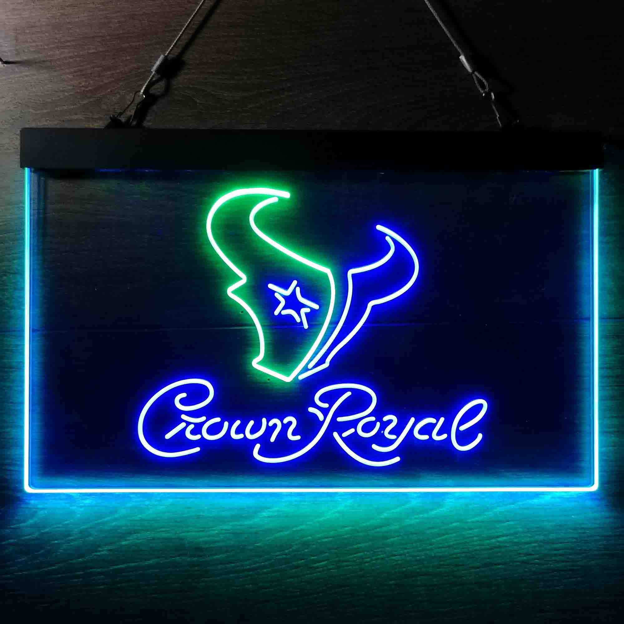 Houston Texans Crown Royal Bar Neon-Like LED Sign - ProLedSign