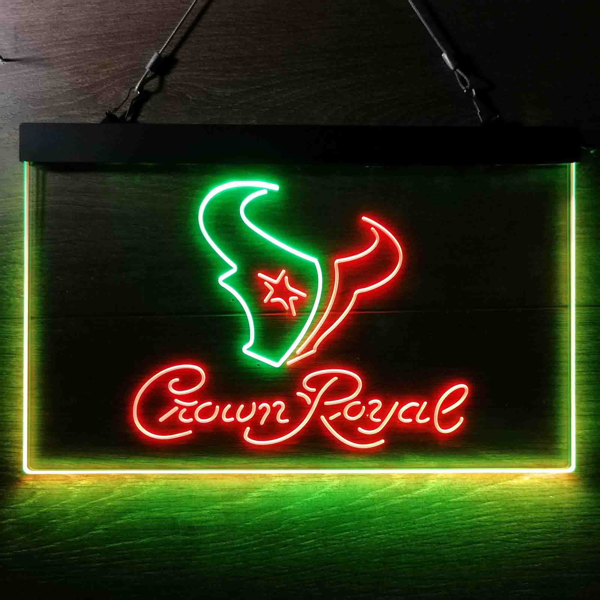 Houston Texans Crown Royal Bar Neon-Like LED Sign - ProLedSign