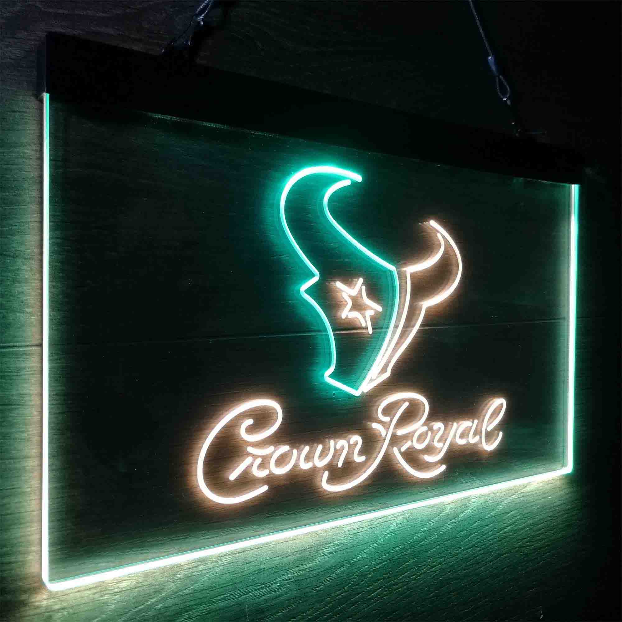 Houston Texans Crown Royal Bar Neon-Like LED Sign - ProLedSign