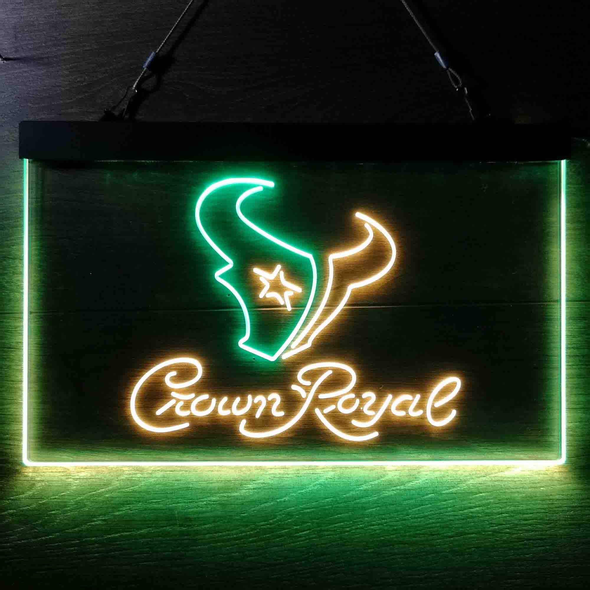 Houston Texans Crown Royal Bar Neon-Like LED Sign - ProLedSign