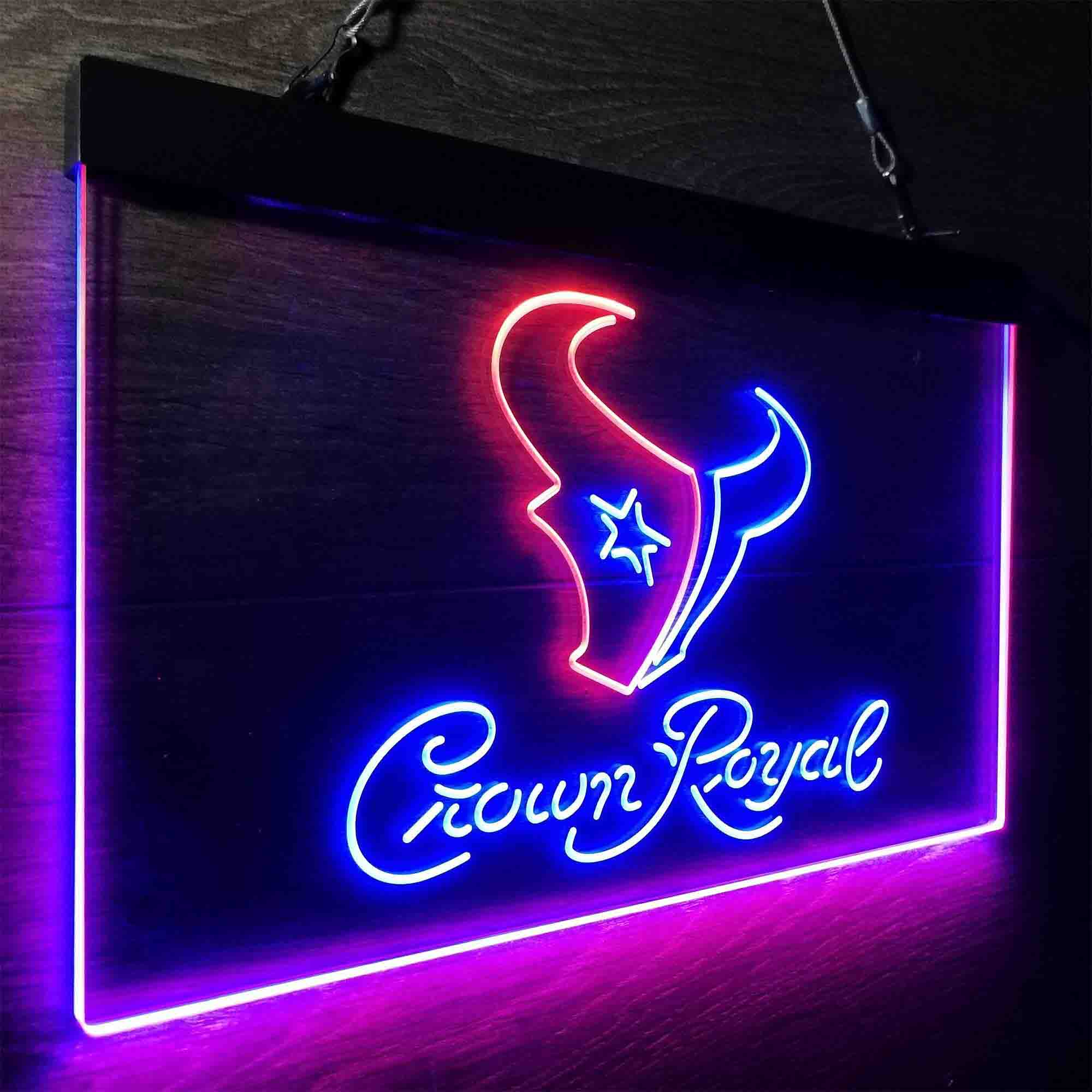 Houston Texans Crown Royal Bar Neon-Like LED Sign - ProLedSign