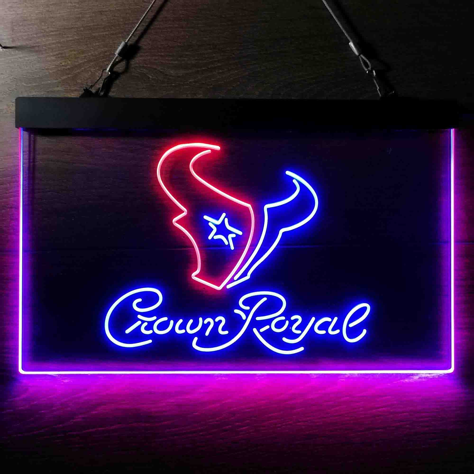 Houston Texans Crown Royal Bar Neon-Like LED Sign - ProLedSign