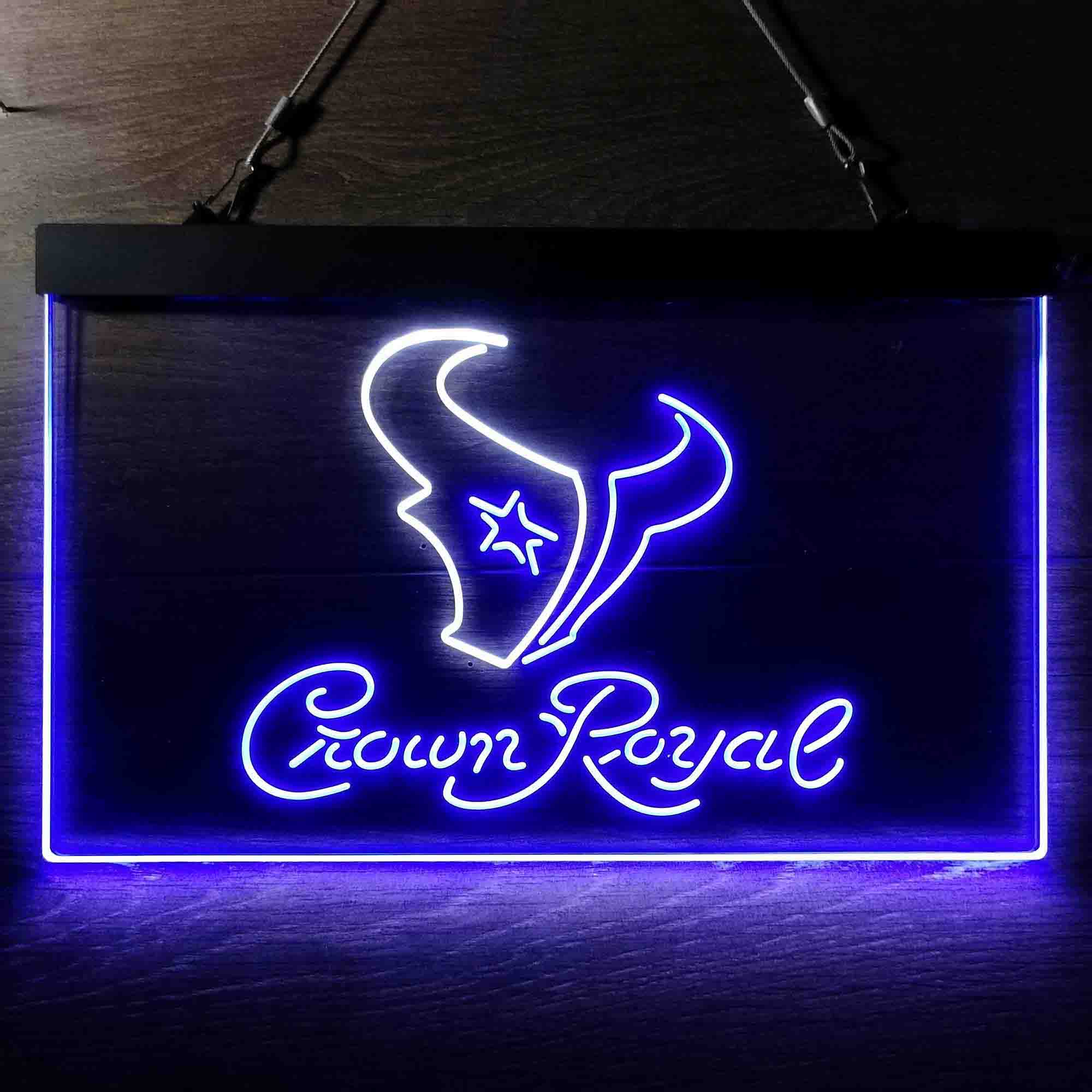 Houston Texans Crown Royal Bar Neon-Like LED Sign - ProLedSign