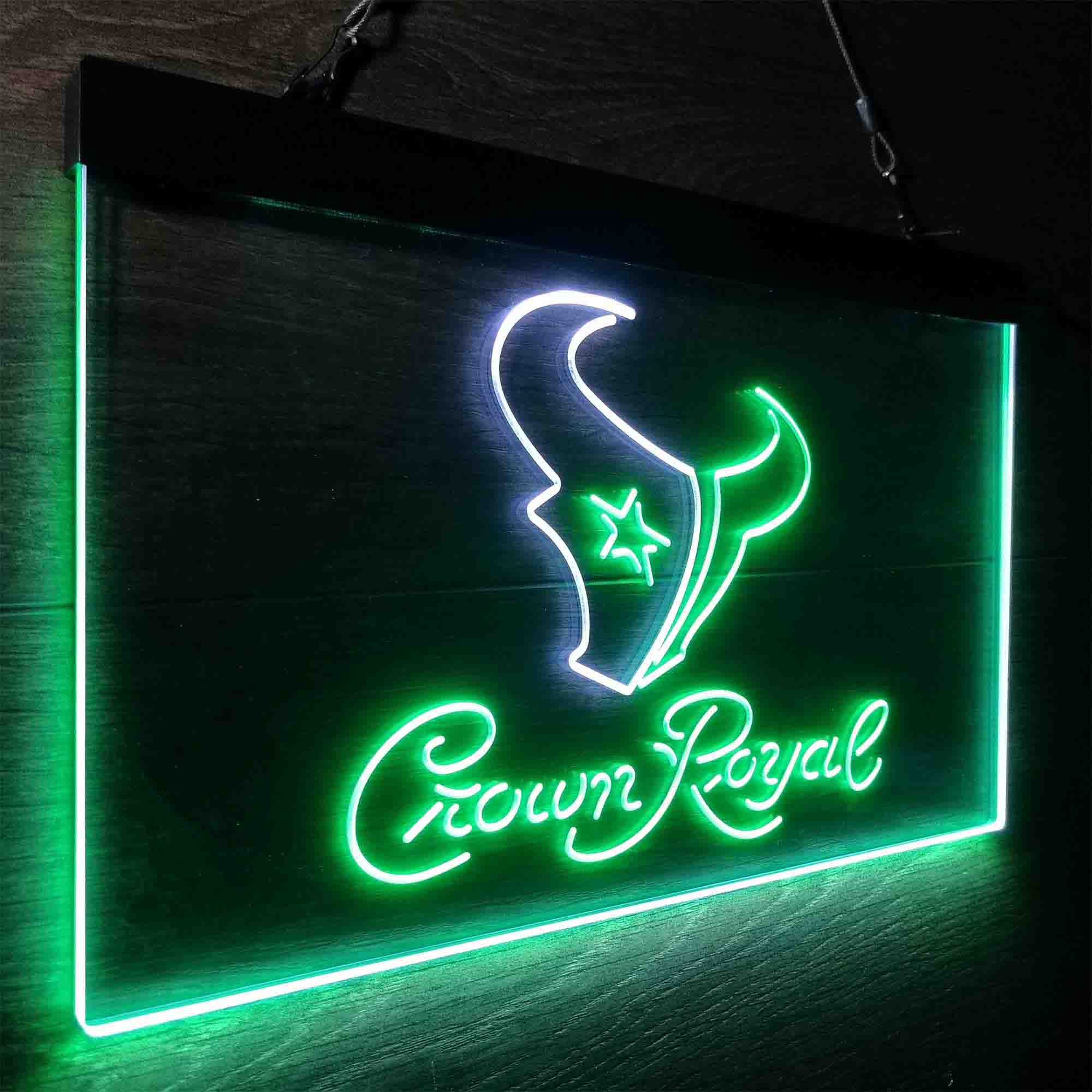 Houston Texans Crown Royal Bar Neon-Like LED Sign - ProLedSign