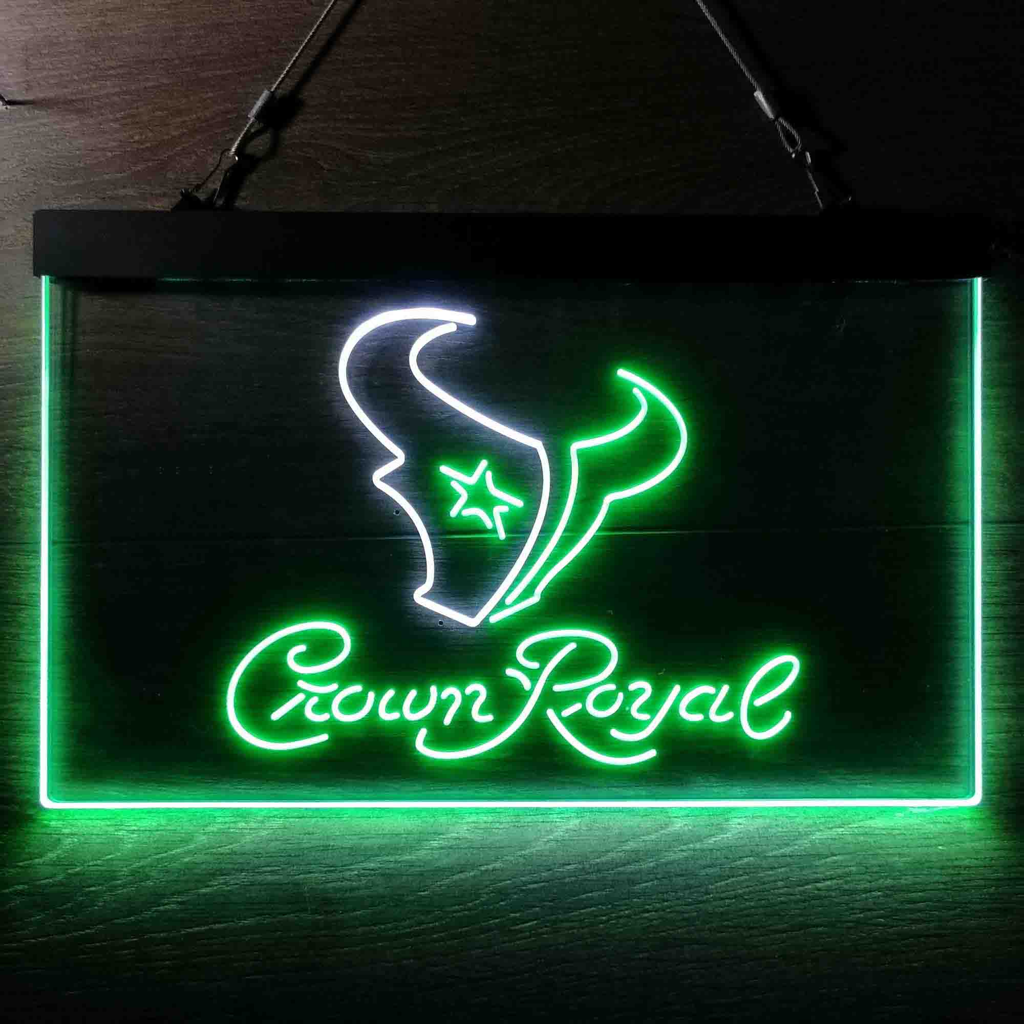 Houston Texans Crown Royal Bar Neon-Like LED Sign - ProLedSign