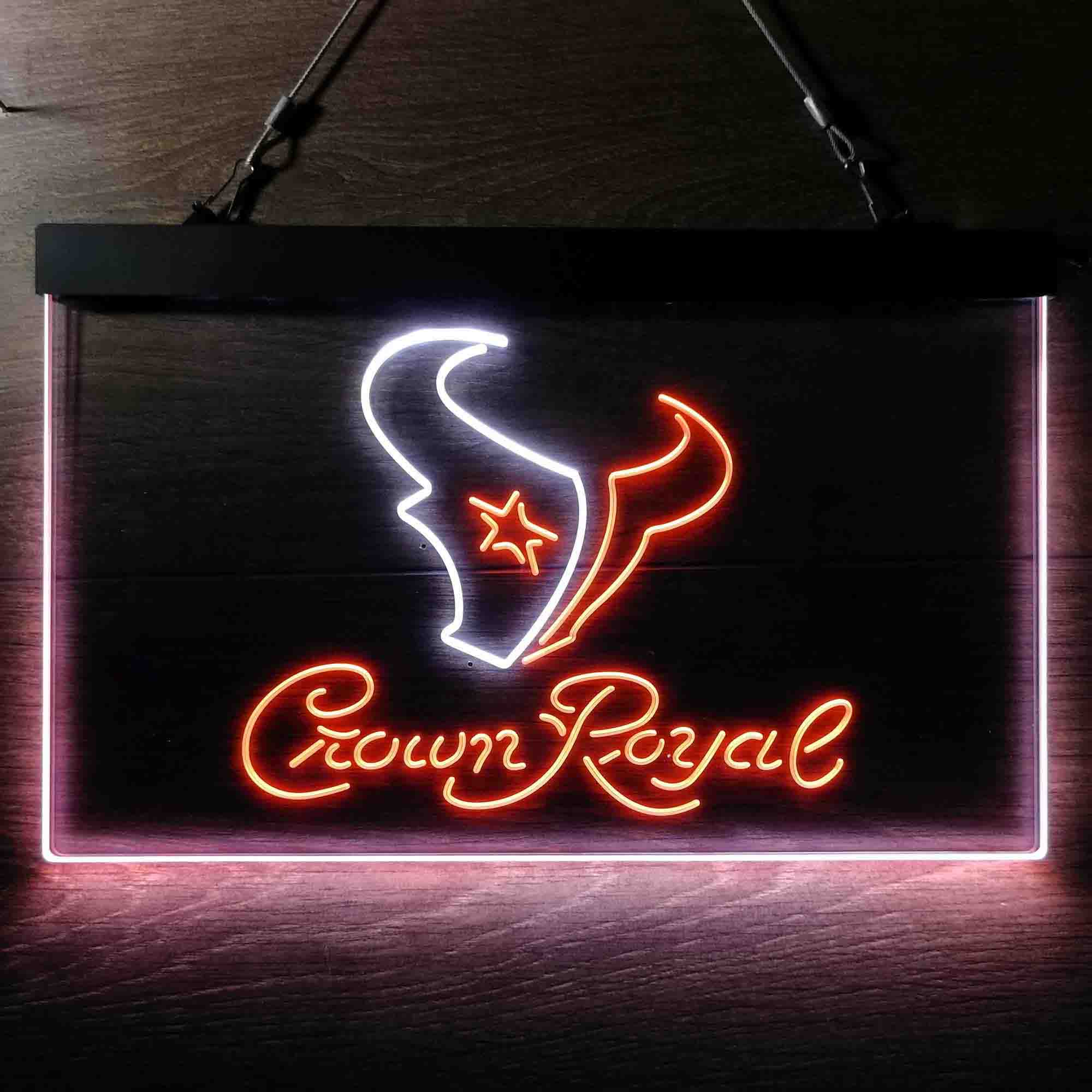 Houston Texans Crown Royal Bar Neon-Like LED Sign - ProLedSign