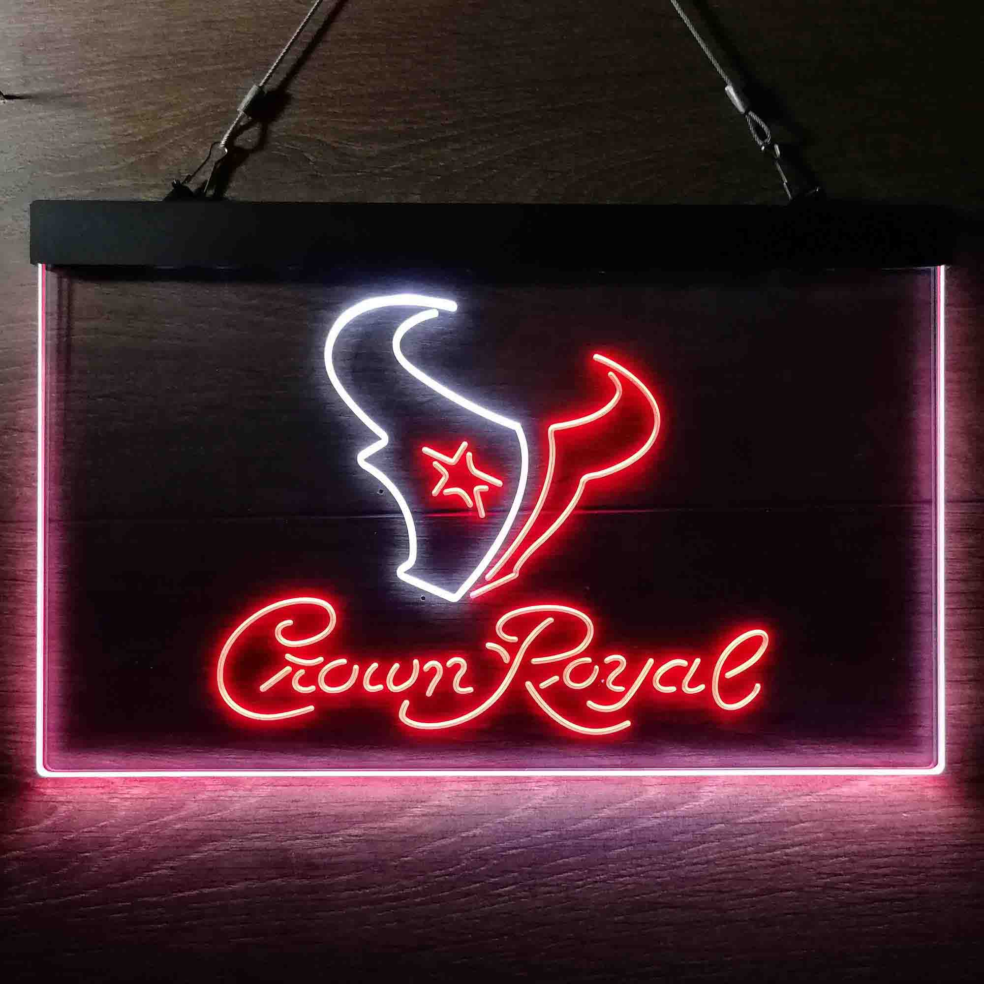 Houston Texans Crown Royal Bar Neon-Like LED Sign - ProLedSign