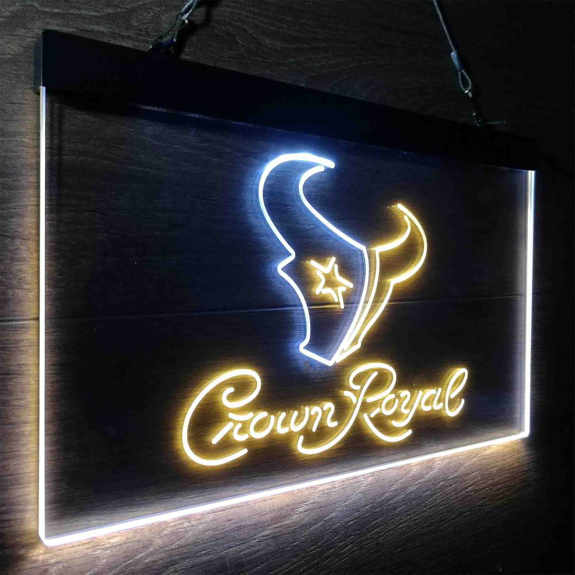 Houston Texans Crown Royal Bar Neon-Like LED Sign - ProLedSign