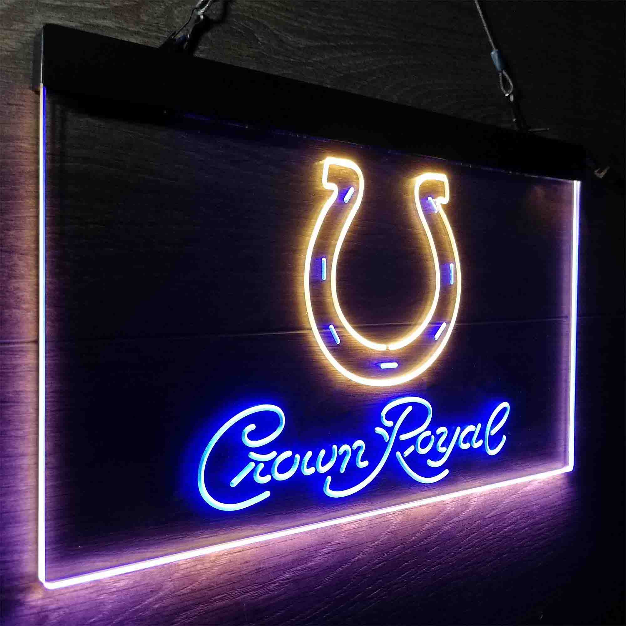 Indianapolis Colts Crown Royal Bar Neon-Like LED Sign - ProLedSign