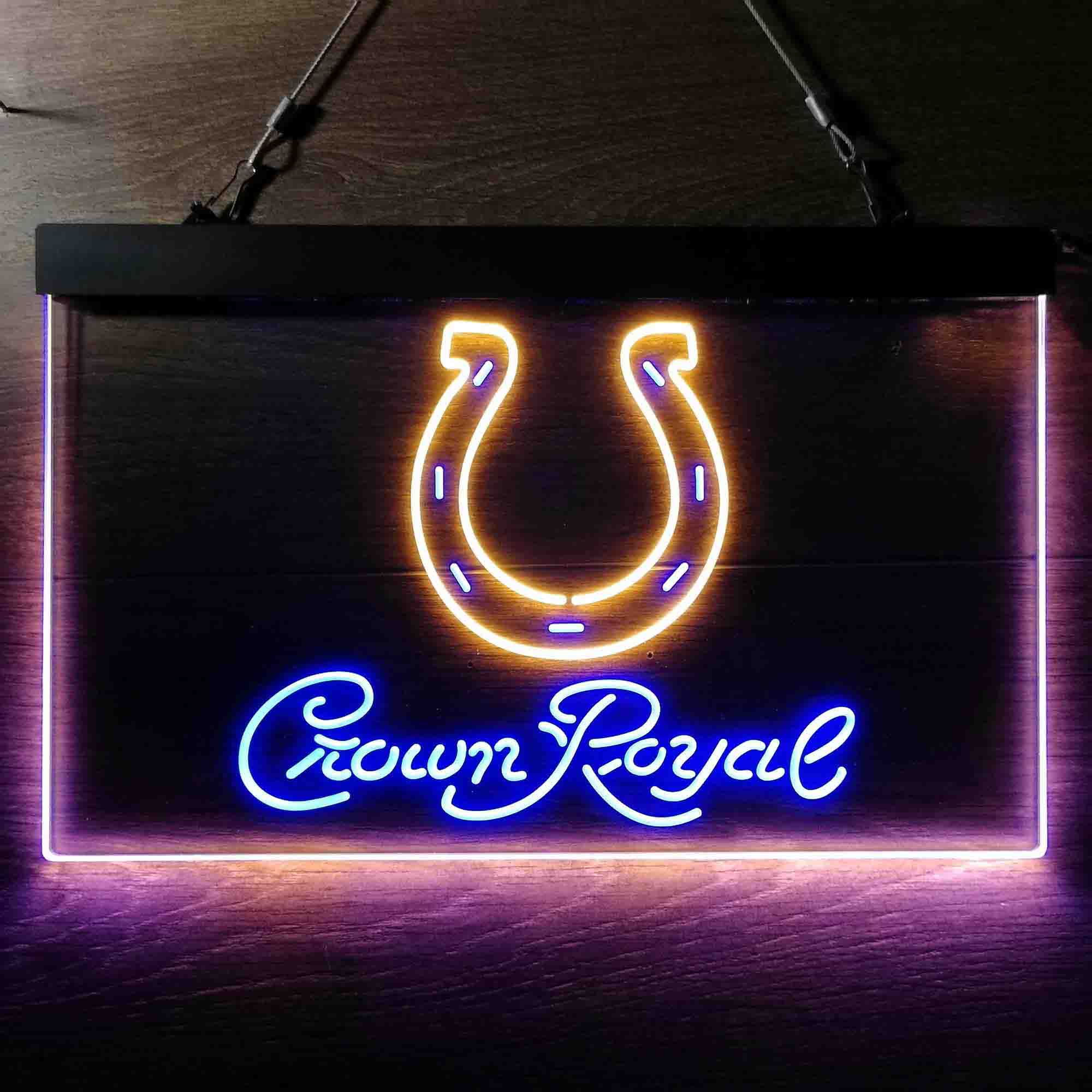 Indianapolis Colts Crown Royal Bar Neon-Like LED Sign - ProLedSign