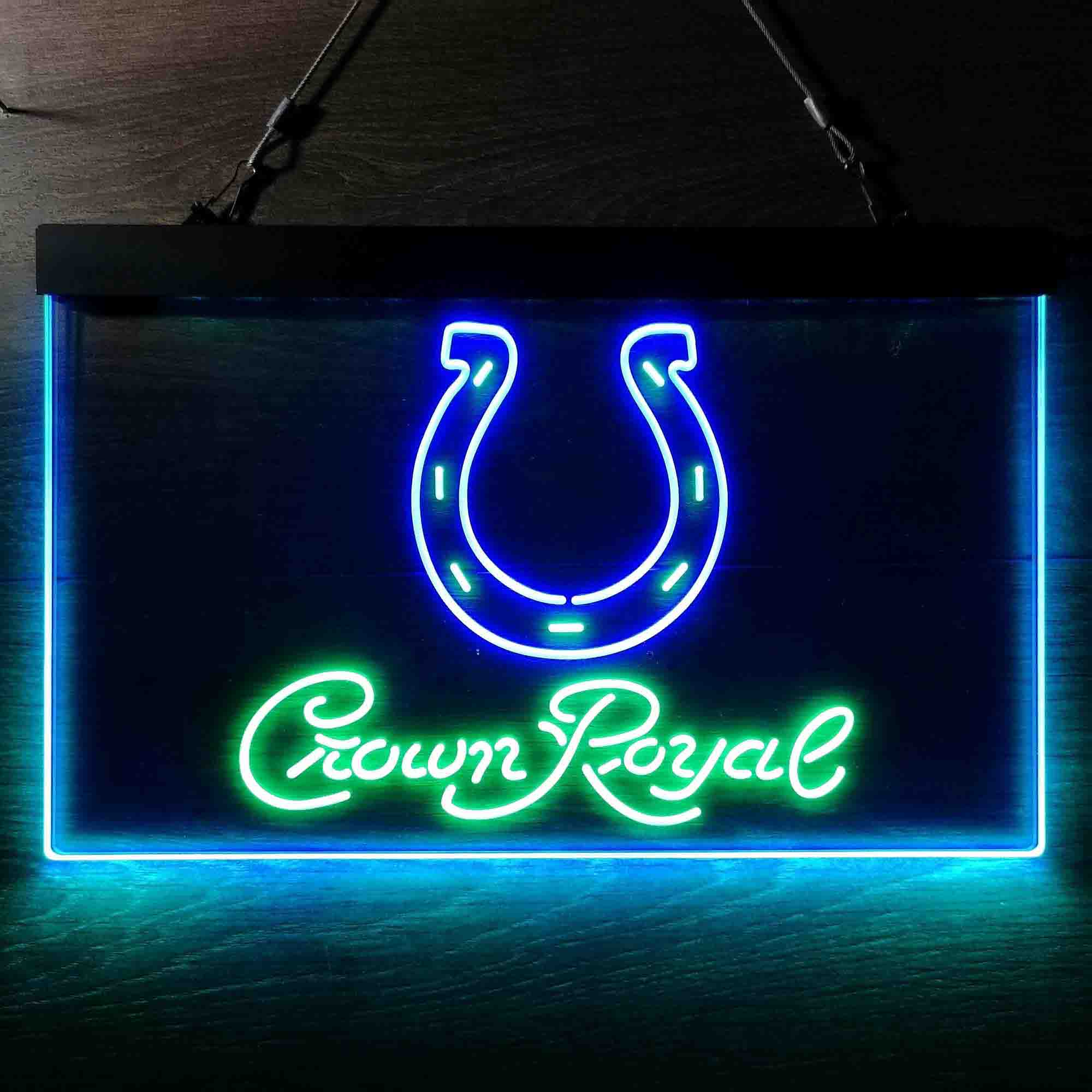 Indianapolis Colts Crown Royal Bar Neon-Like LED Sign - ProLedSign