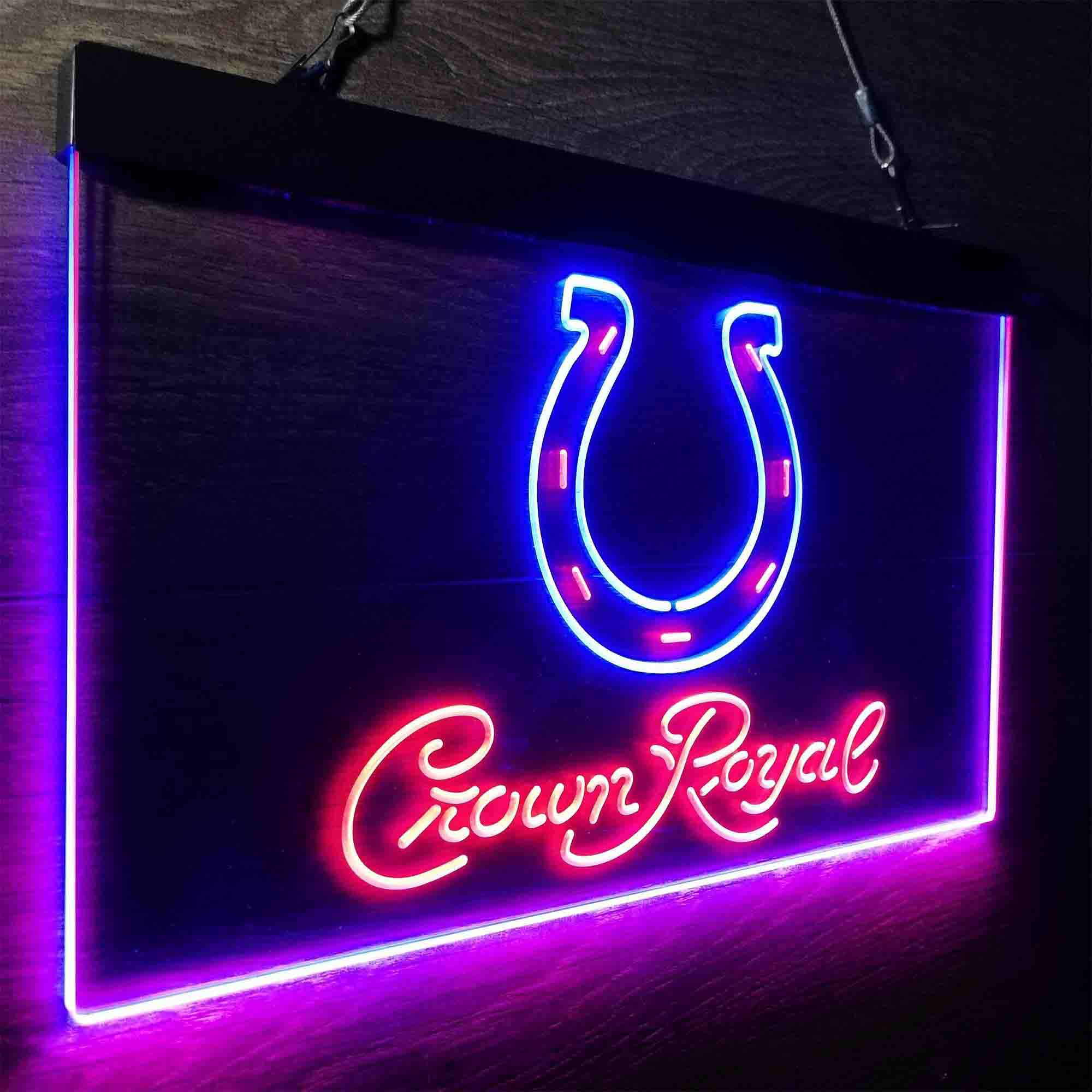 Indianapolis Colts Crown Royal Bar Neon-Like LED Sign - ProLedSign