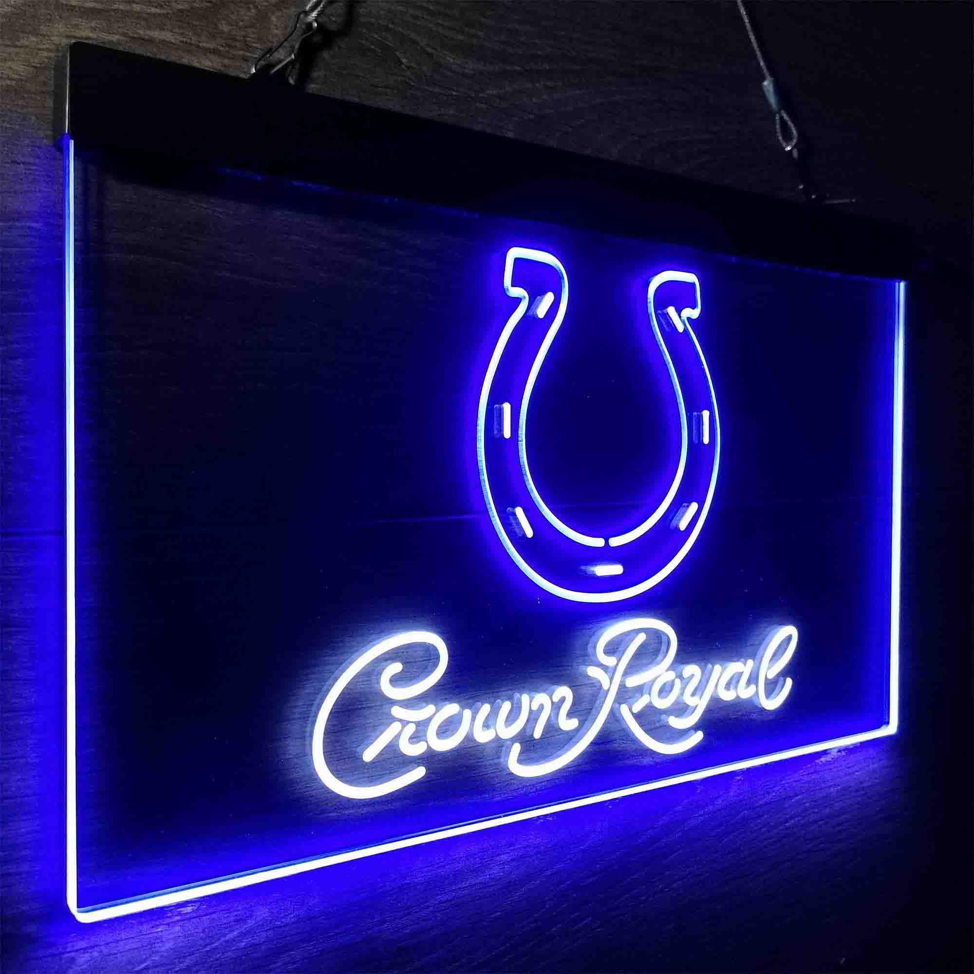 Indianapolis Colts Crown Royal Bar Neon-Like LED Sign - ProLedSign