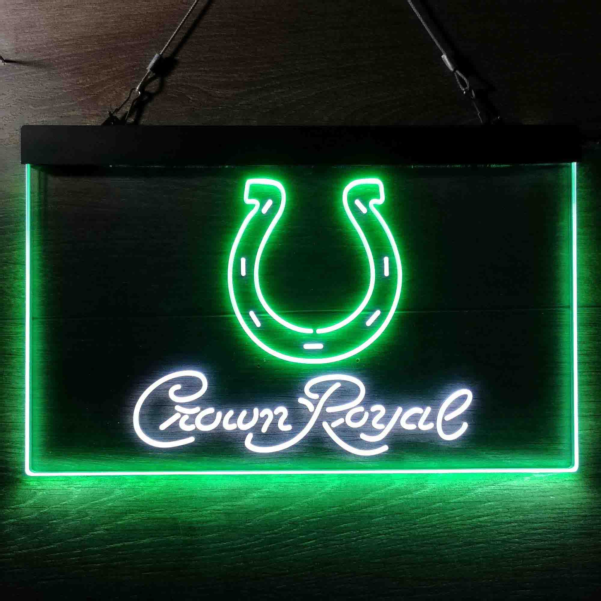 Indianapolis Colts Crown Royal Bar Neon-Like LED Sign - ProLedSign