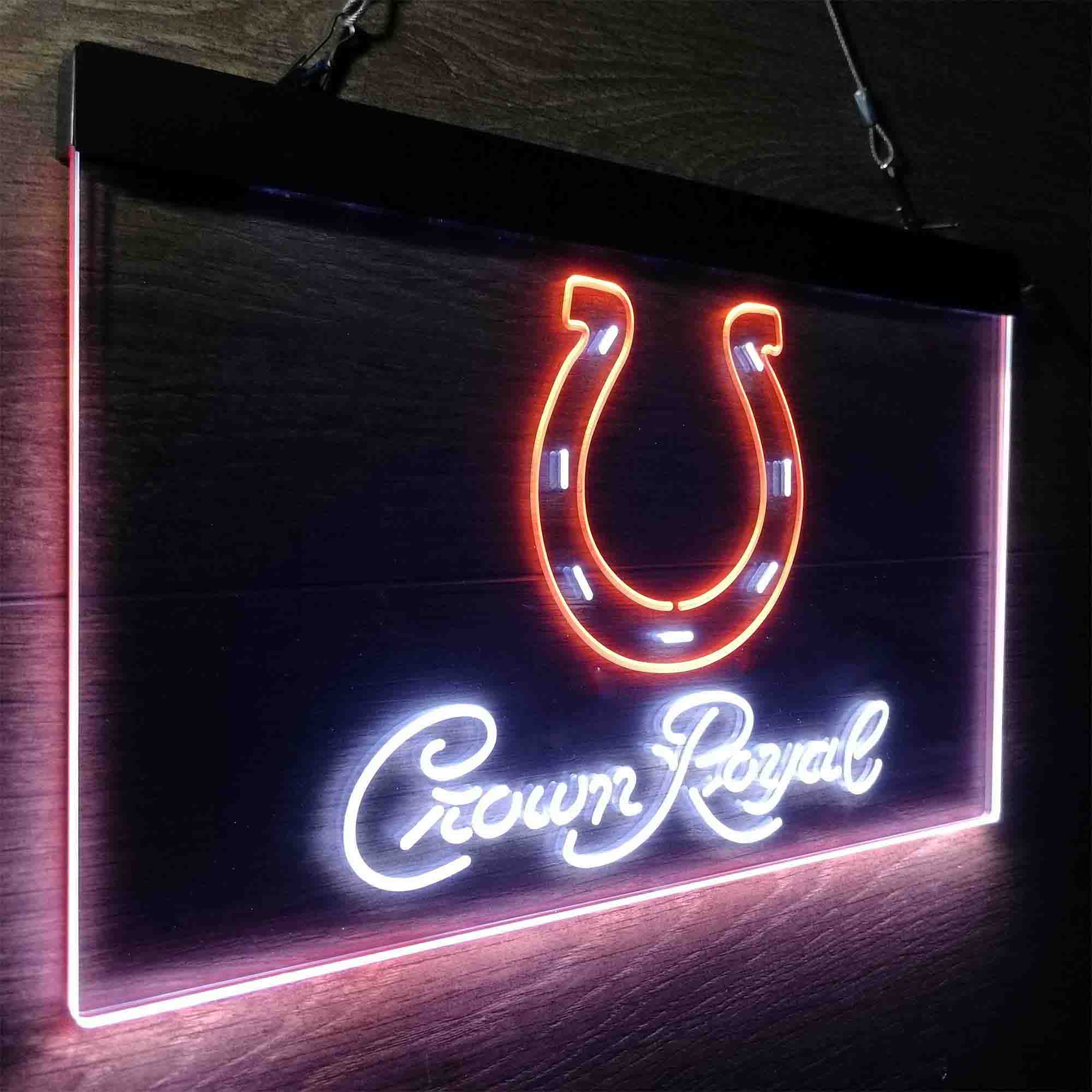 Indianapolis Colts Crown Royal Bar Neon-Like LED Sign - ProLedSign