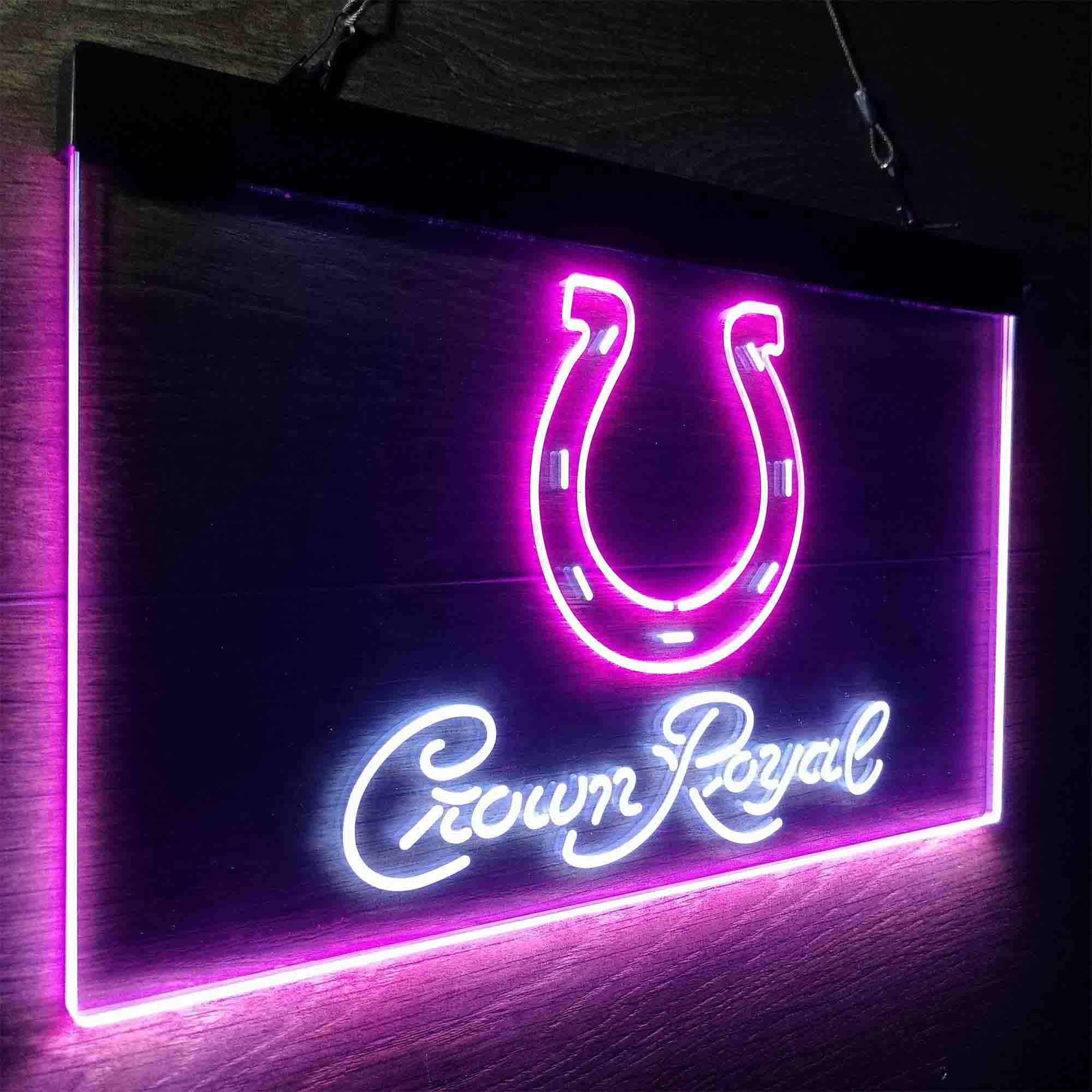 Indianapolis Colts Crown Royal Bar Neon-Like LED Sign - ProLedSign